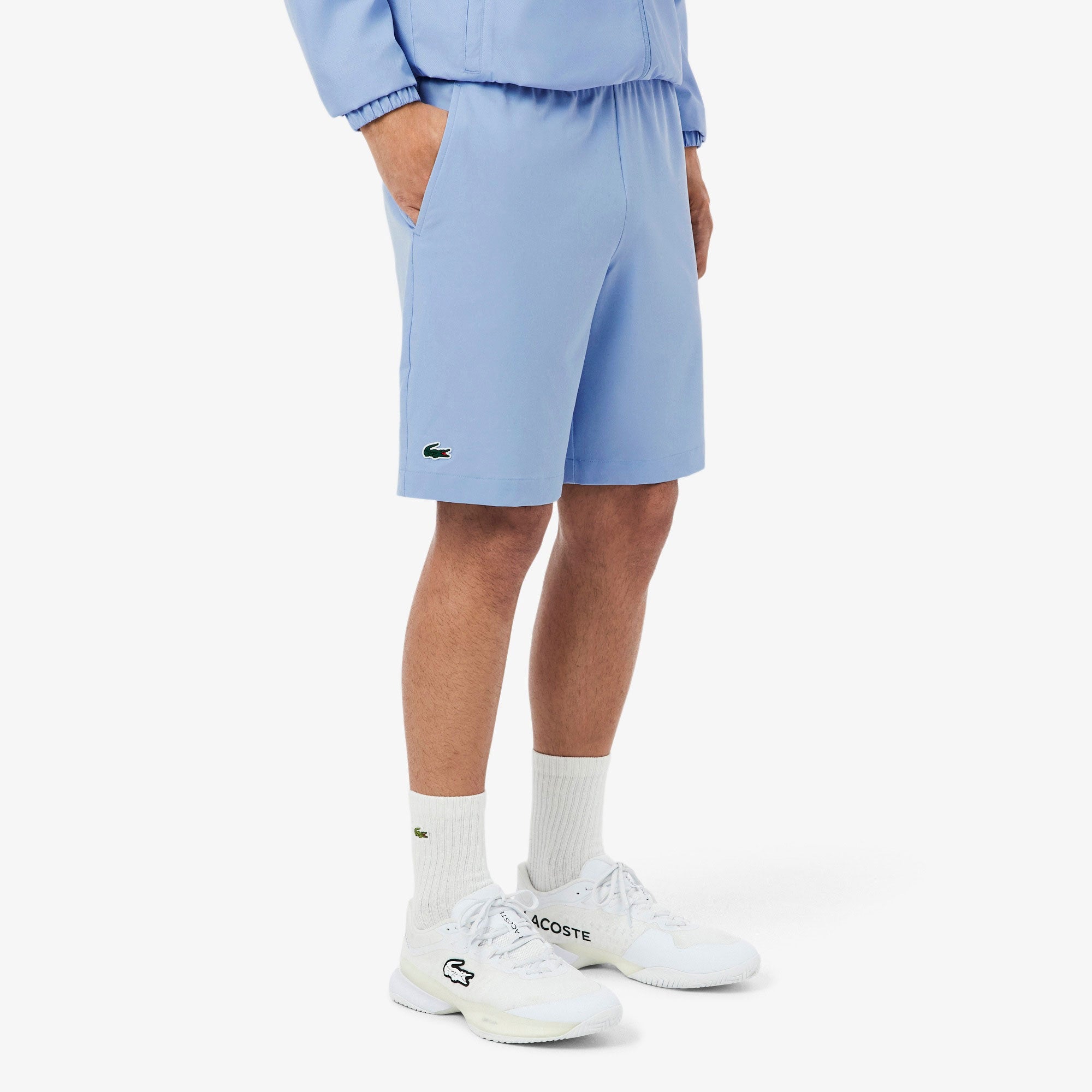 Lacoste Men's Technical Woven 9-Inch Tennis Shorts - Blue (1)