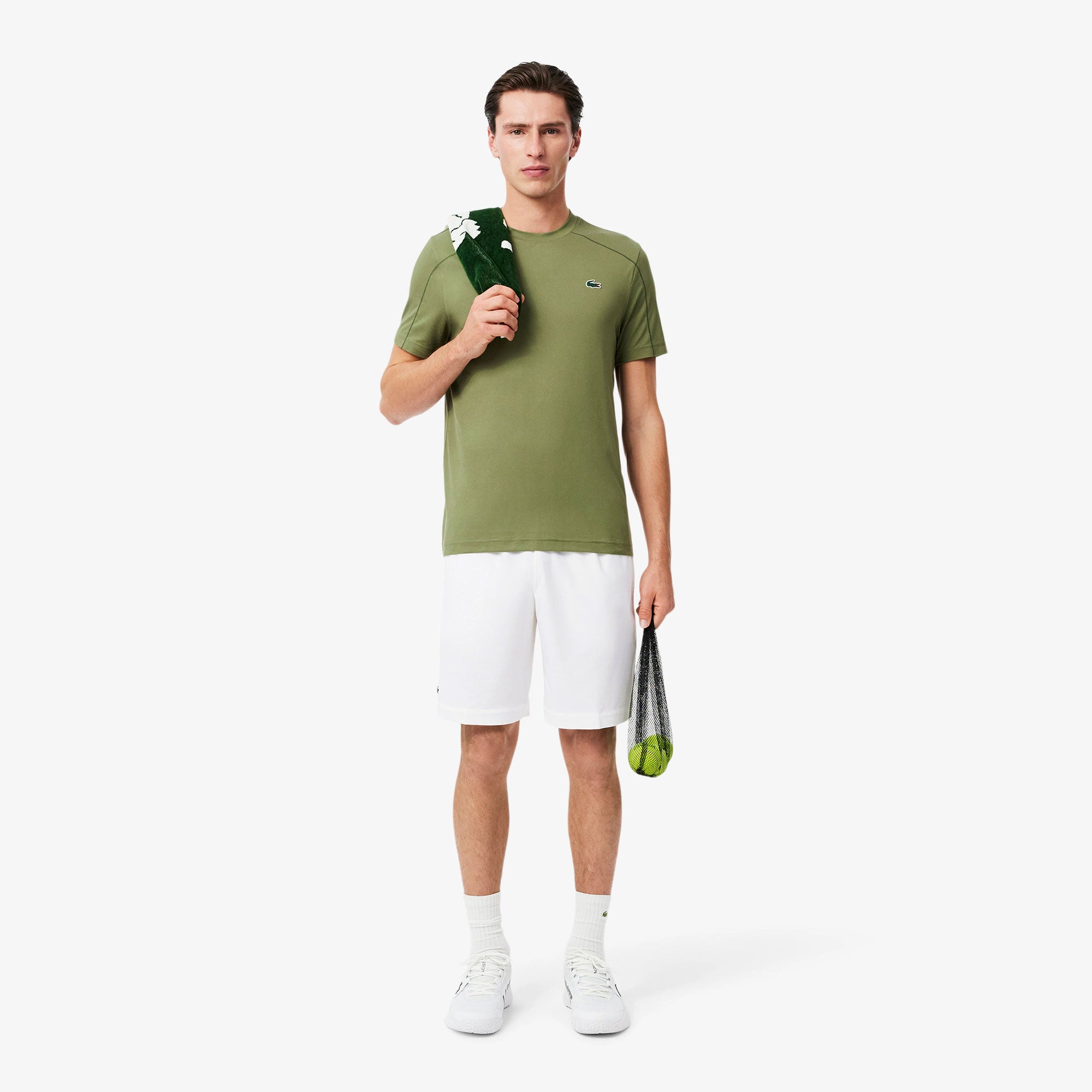Lacoste Men's Technical Woven 9-Inch Tennis Shorts - White (3)