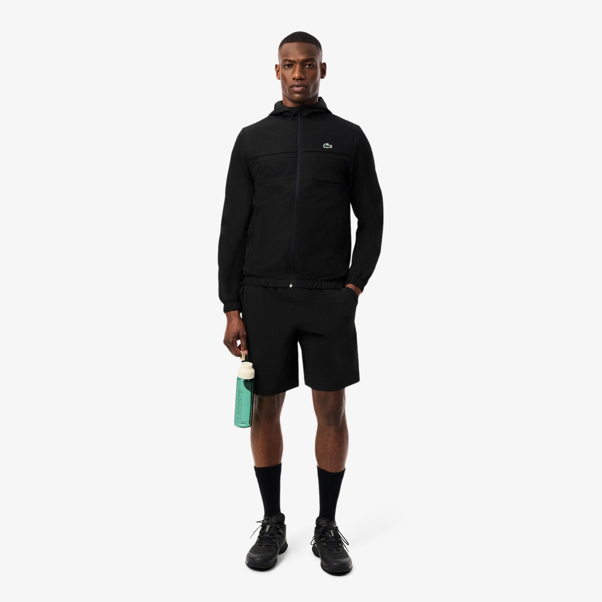 Lacoste Men's Technical Woven 9-Inch Tennis Shorts - Black (3)