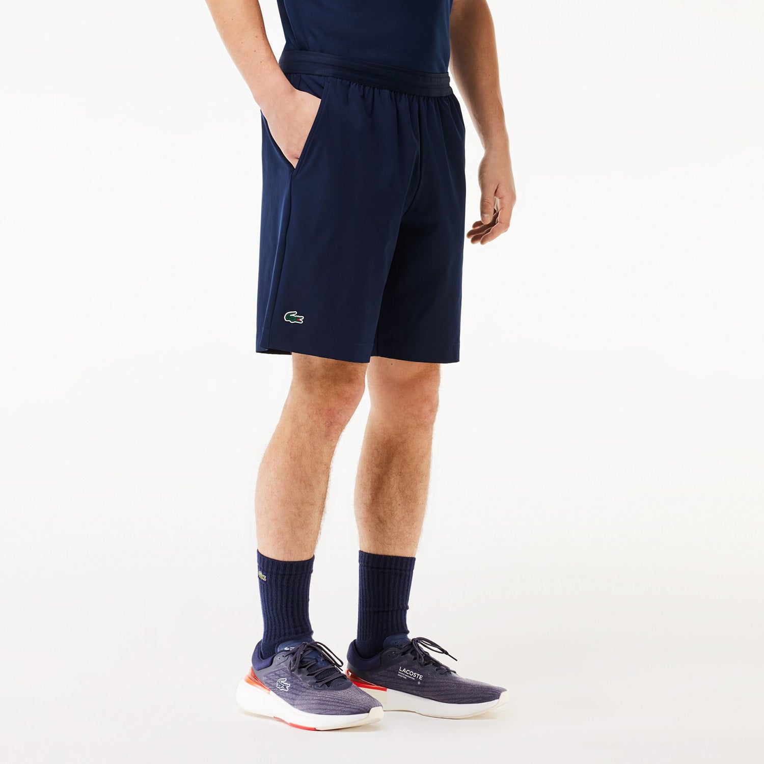 Lacoste Men's Technical Woven Tennis Shorts - Dark Blue (1)