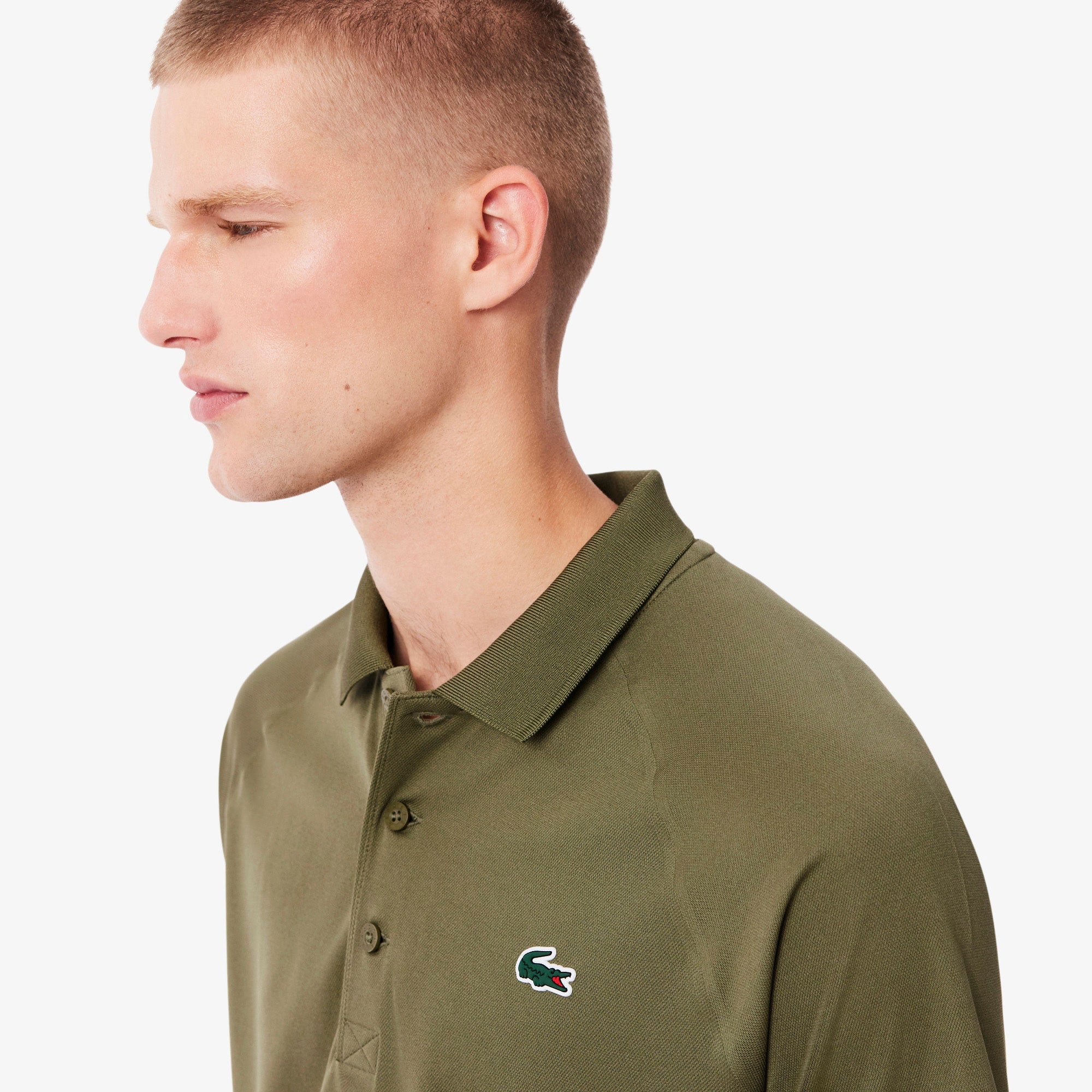 Lacoste Men's Ultra Dry Pique Tennis Polo - Green (3)