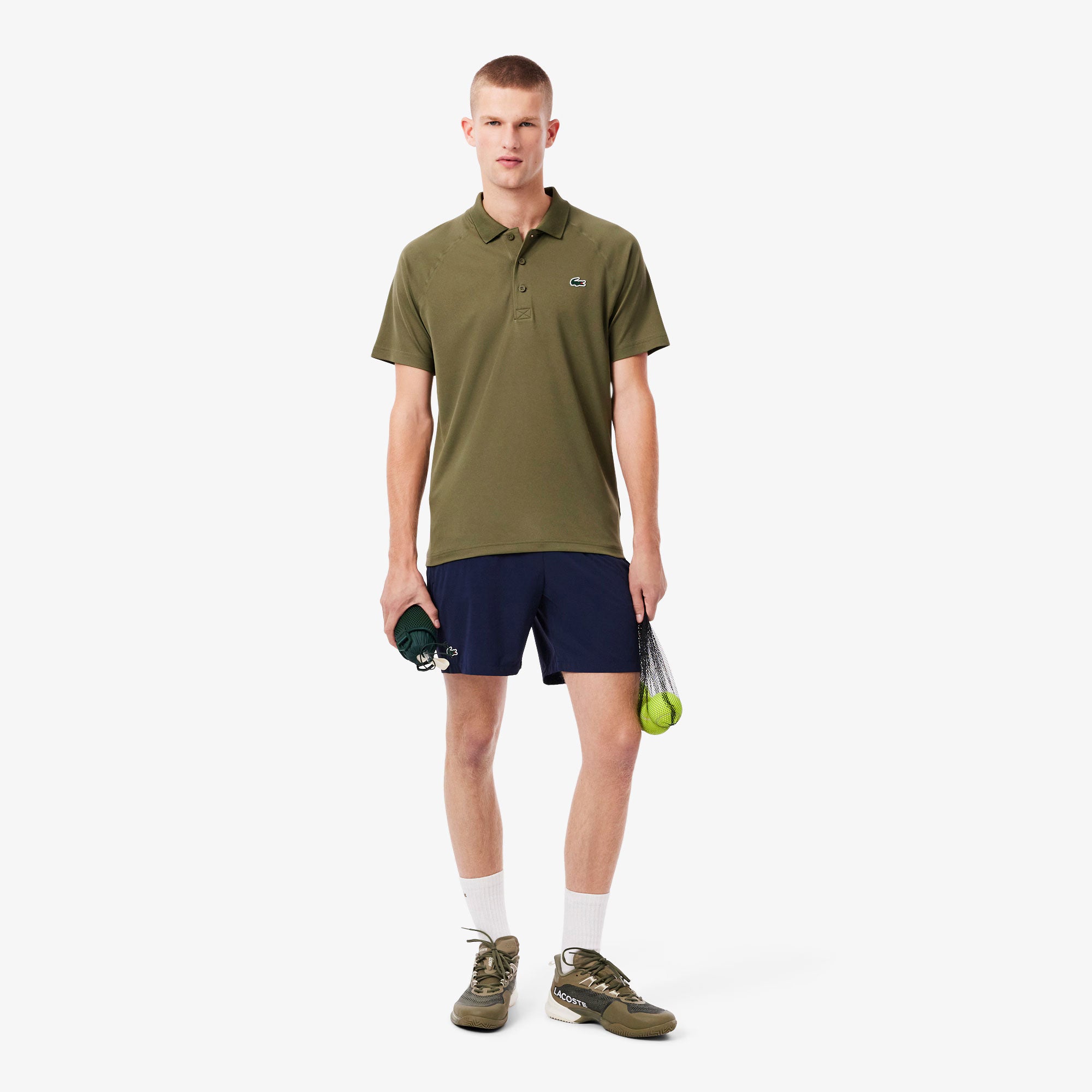 Lacoste Men's Ultra Dry Pique Tennis Polo - Green (4)