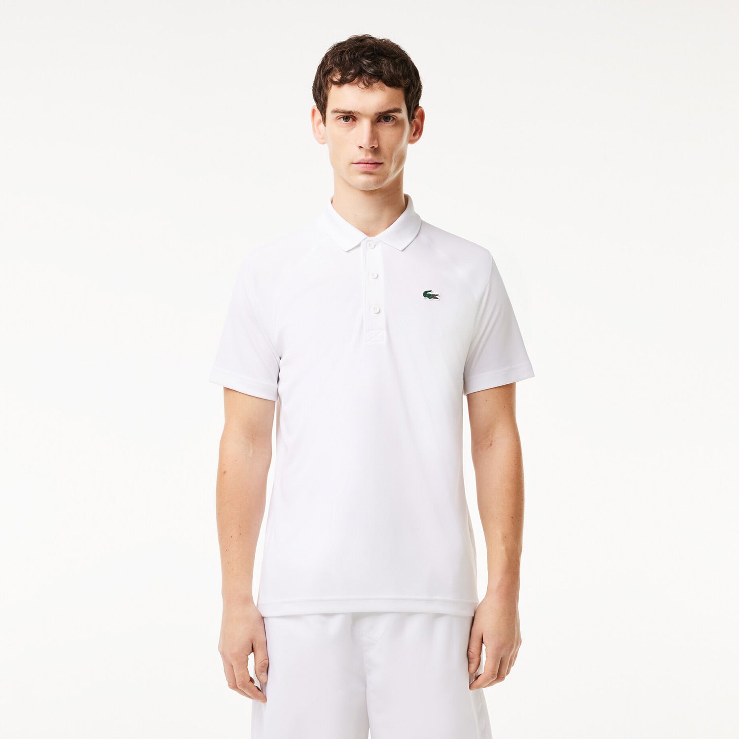 Lacoste Men's Ultra Dry Pique Tennis Polo - White (1)
