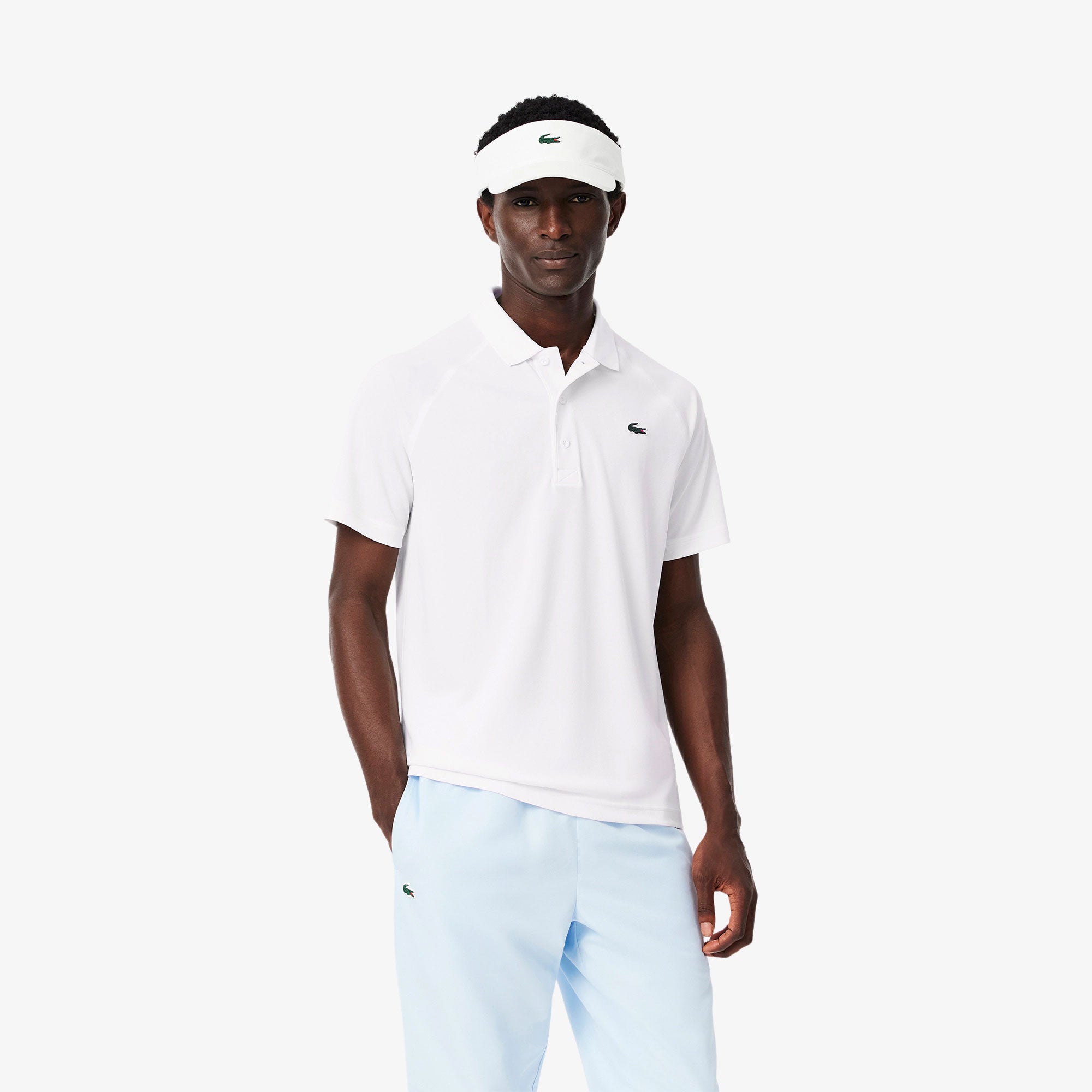 Lacoste Men's Ultra Dry Pique Tennis Polo - White (1)