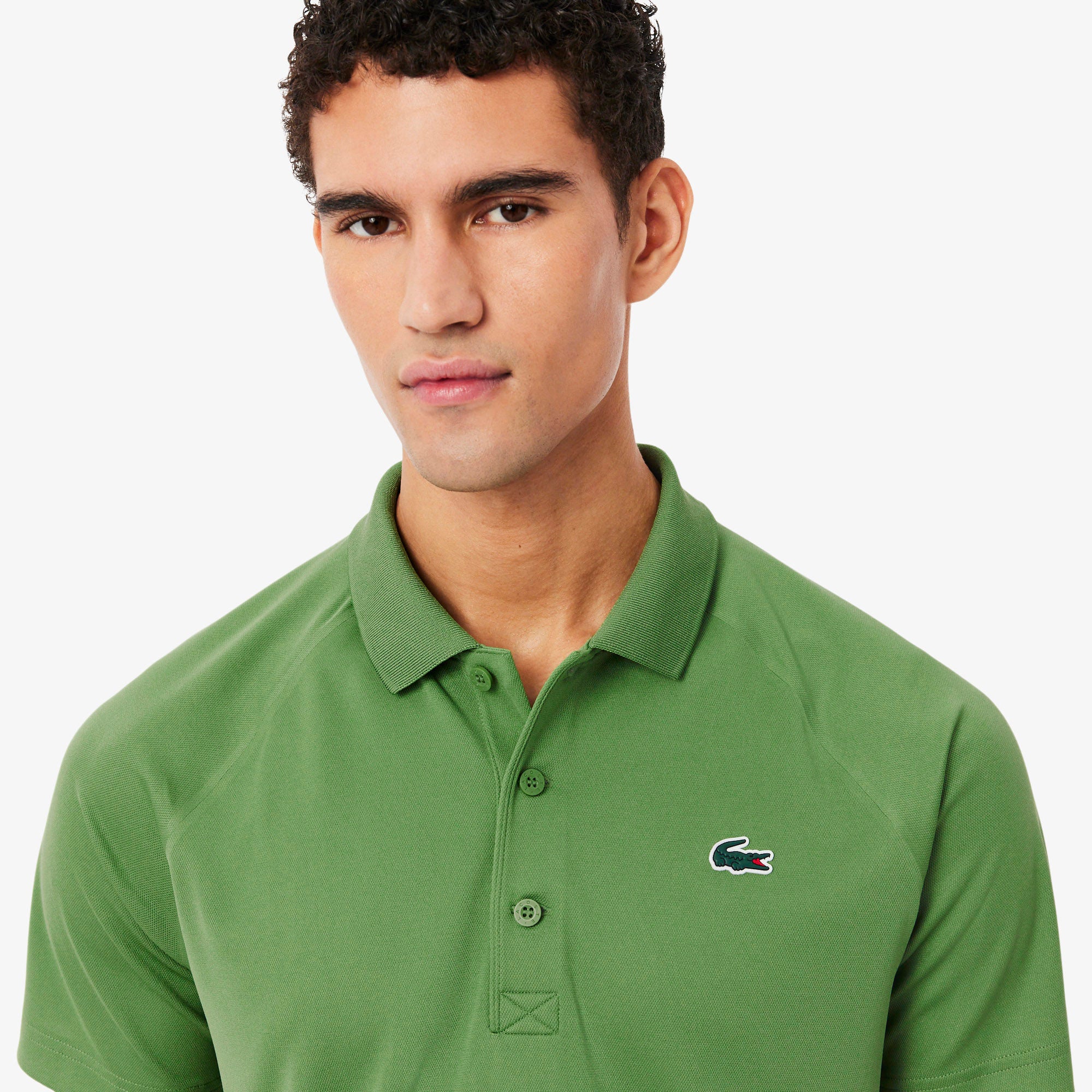 Lacoste Men's Ultra Dry Pique Tennis Polo - Green | Tennis Only