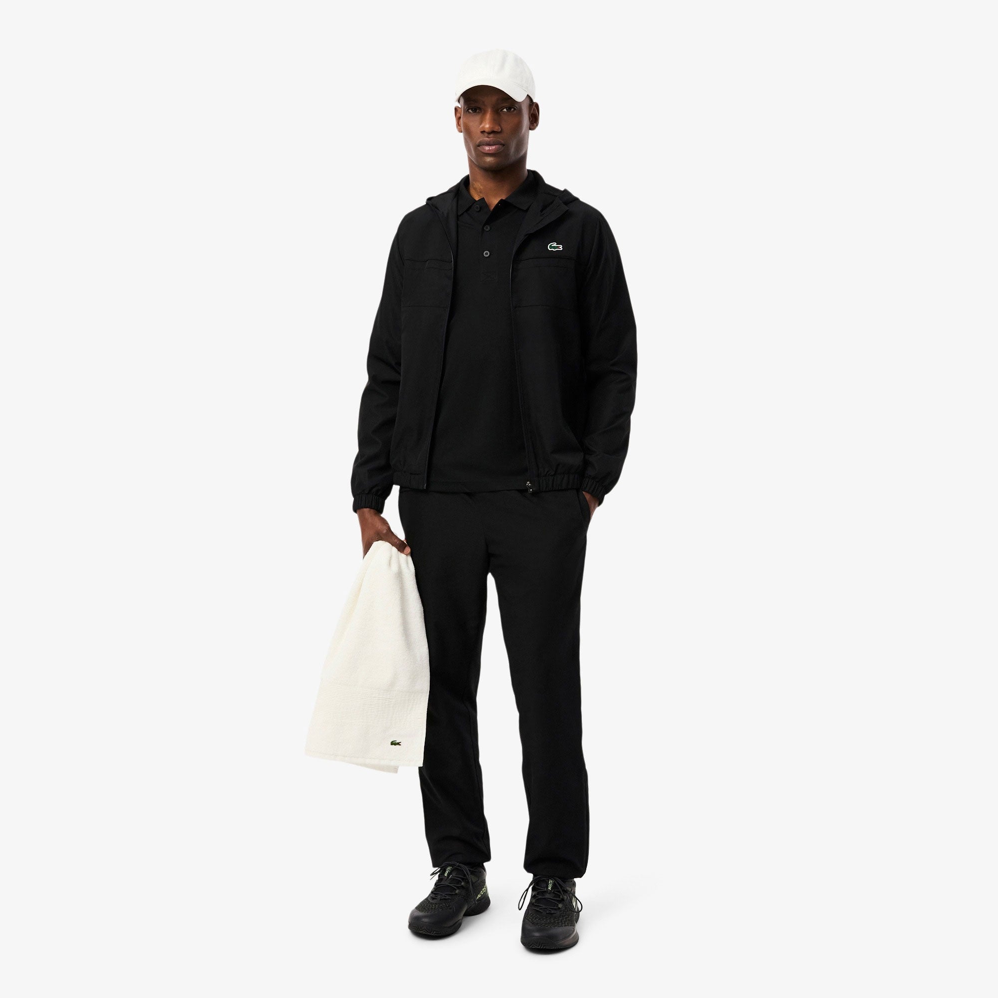 Lacoste Men's Ultra Dry Pique Tennis Polo - Black (4)