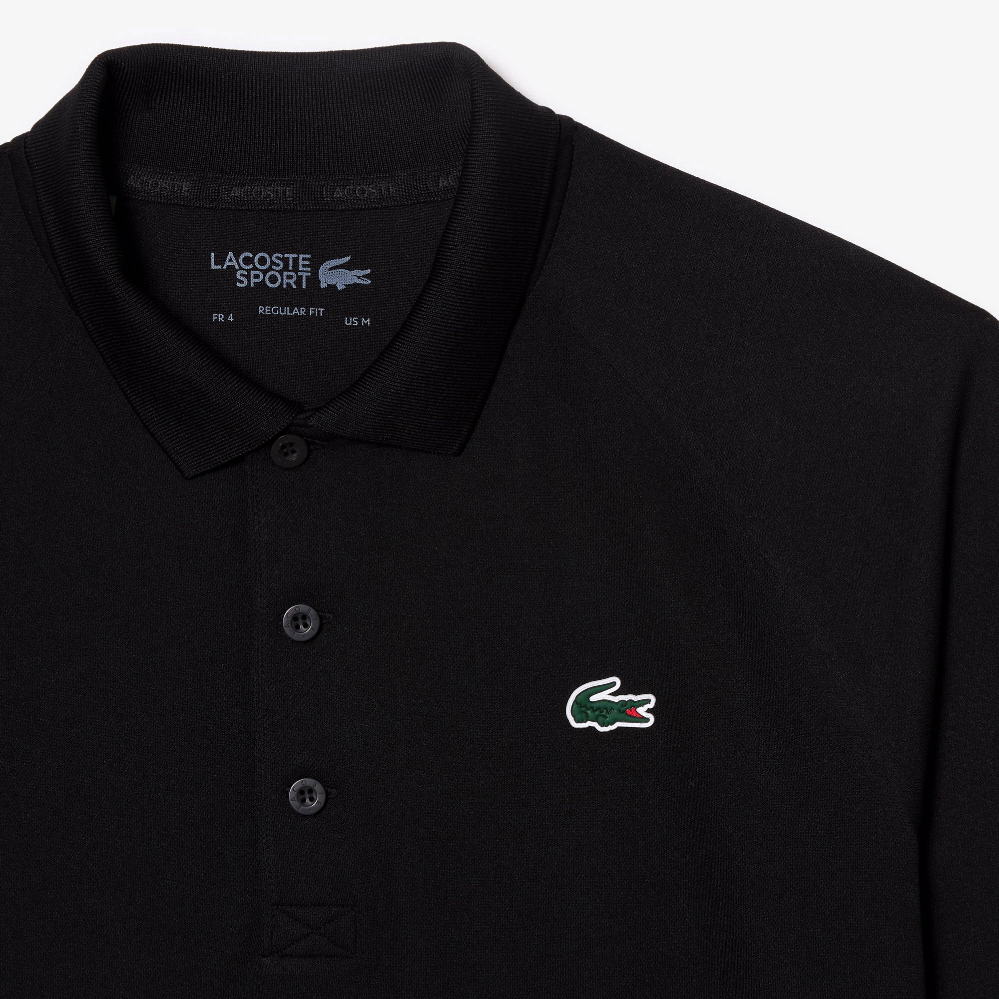 Lacoste Men's Ultra Dry Pique Tennis Polo - Black (6)