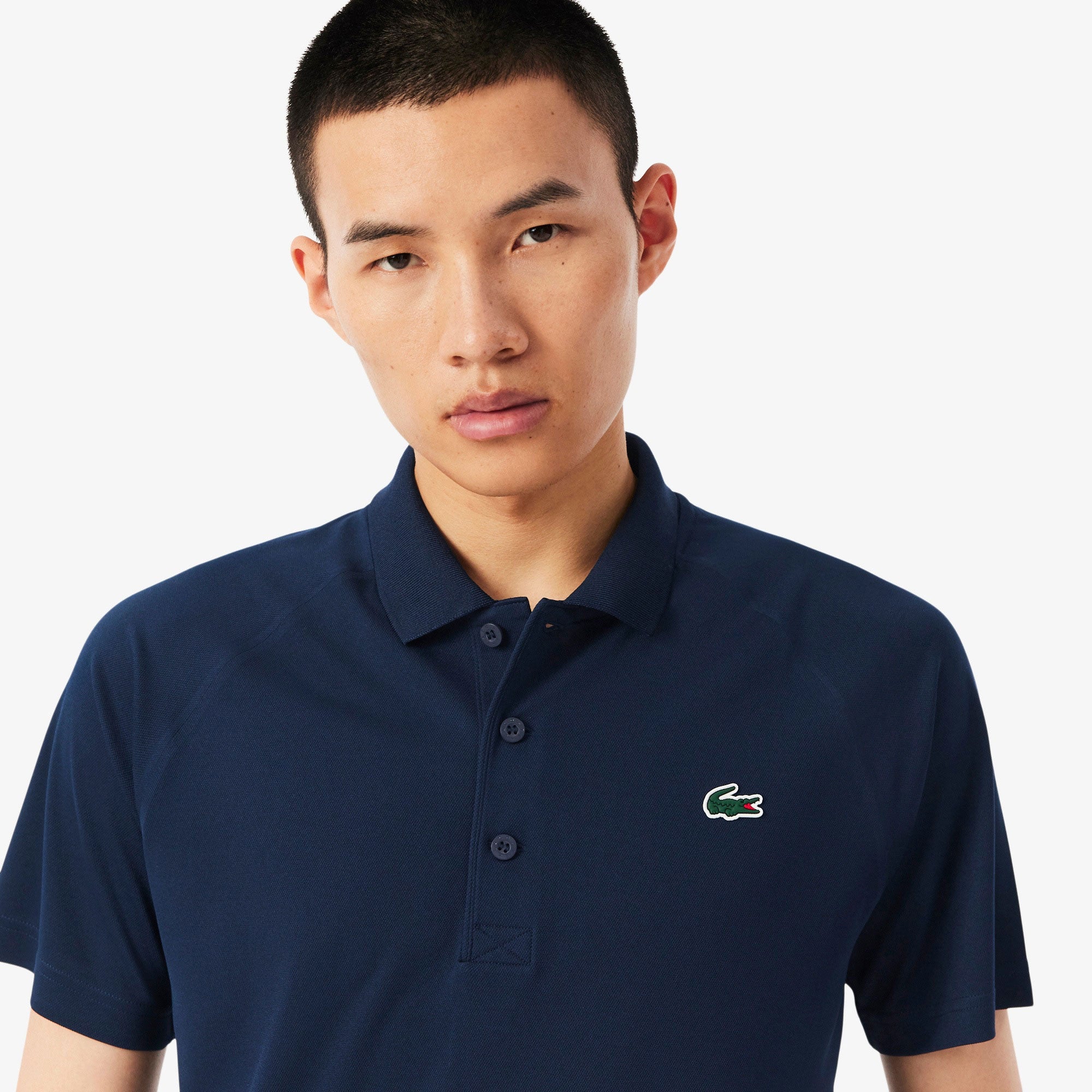 Lacoste Men's Ultra Dry Pique Tennis Polo - Dark Blue (3)