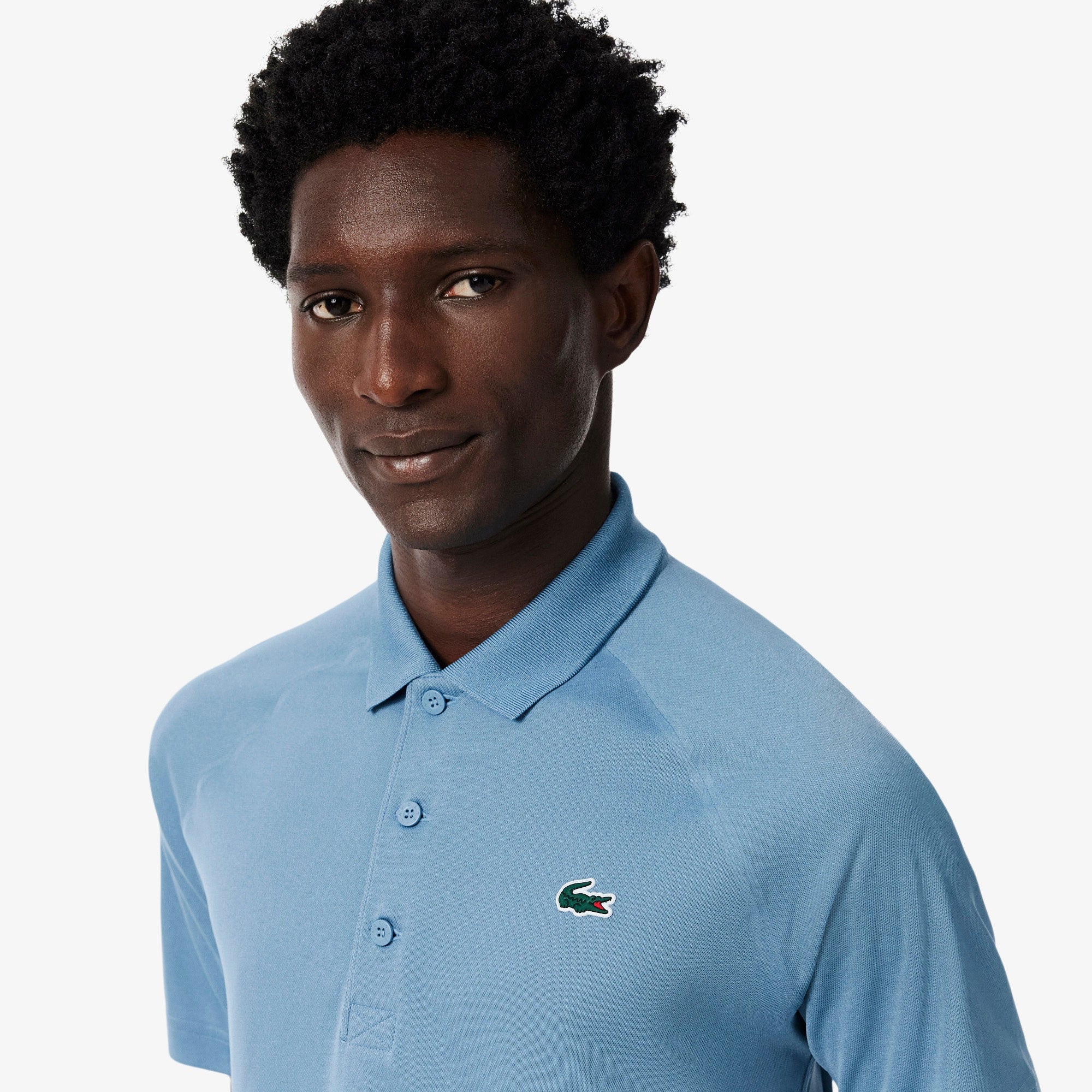 Lacoste Men's Ultra Dry Pique Tennis Polo - Blue (4)