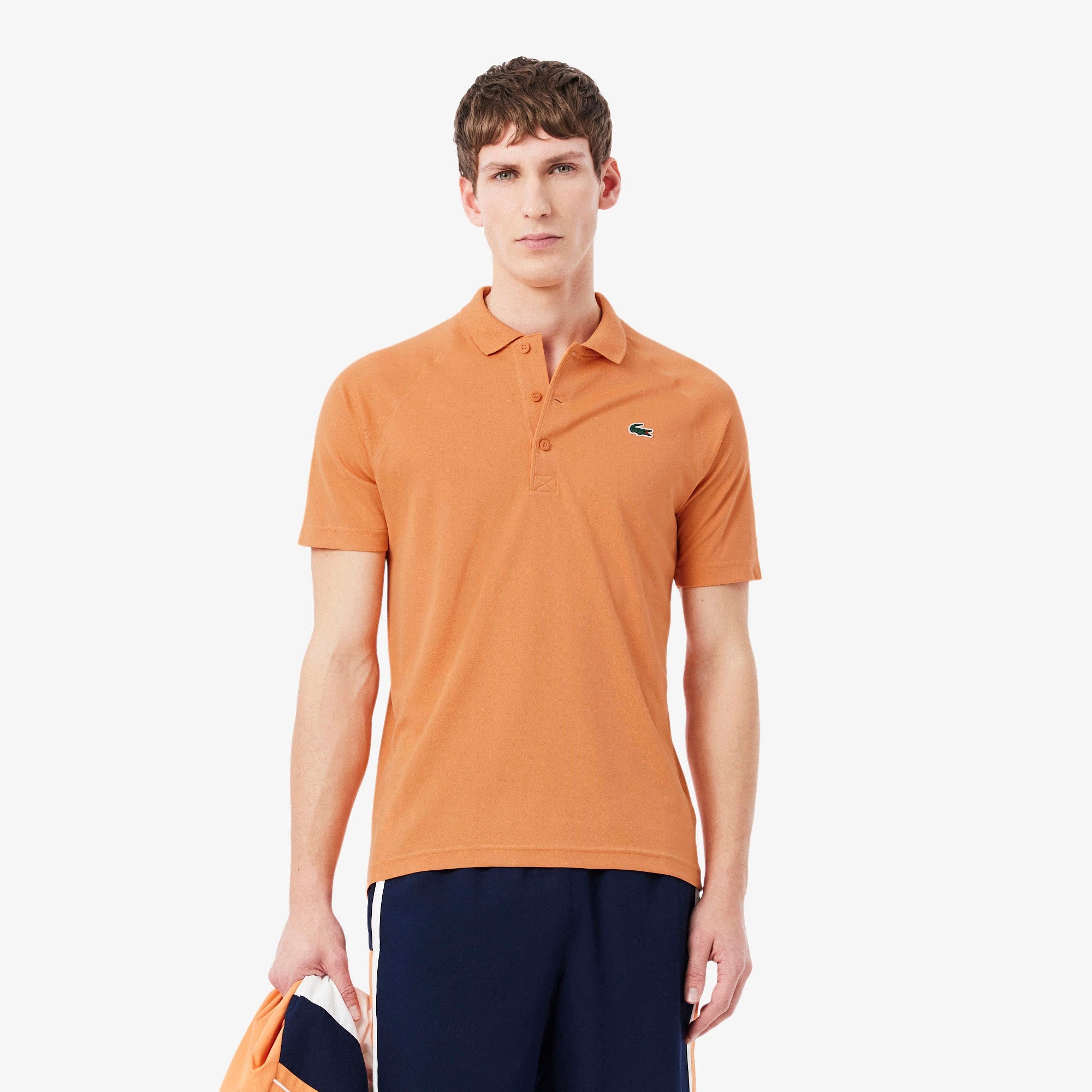 Lacoste Men's Ultra Dry Pique Tennis Polo - Orange (1)