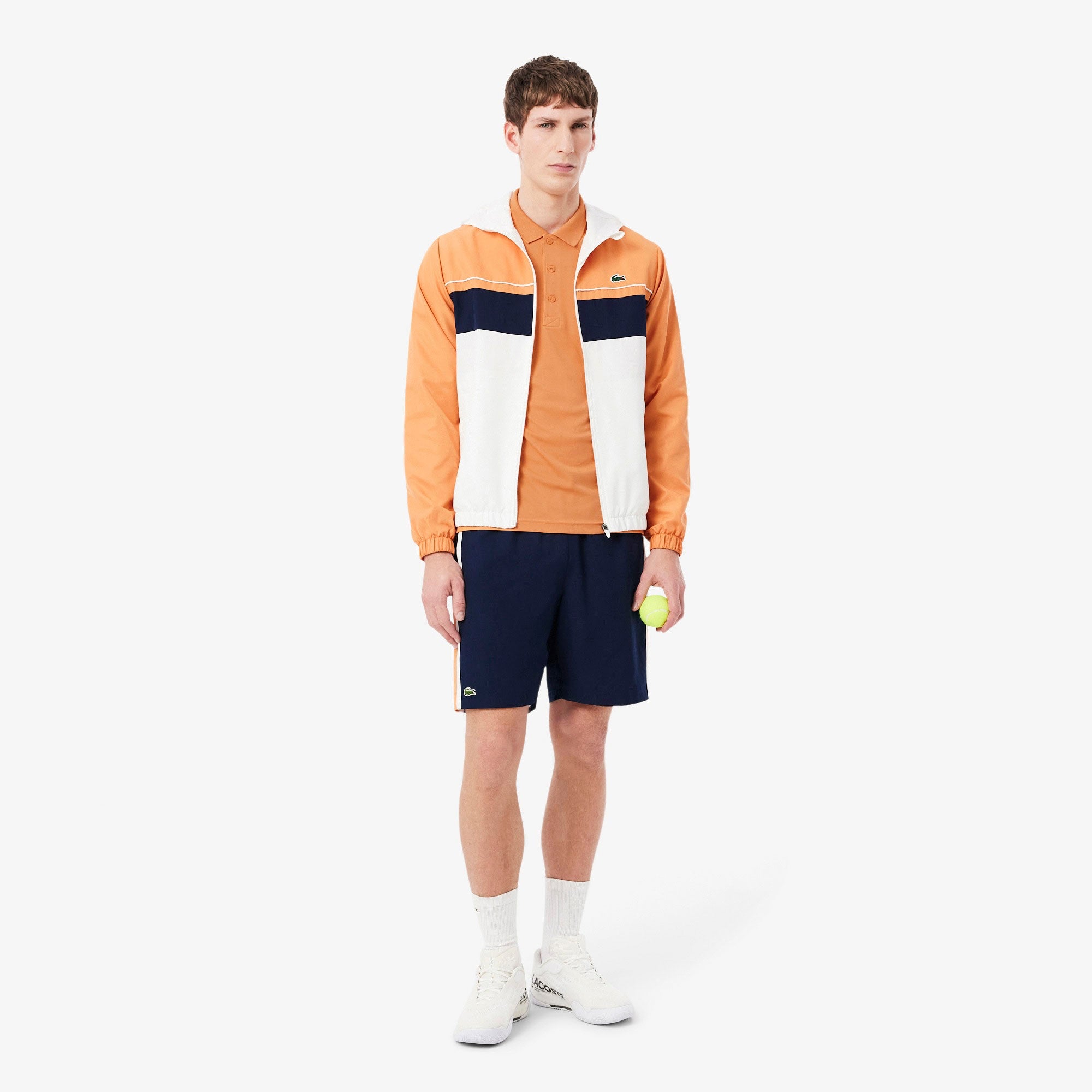 Lacoste Men's Ultra Dry Pique Tennis Polo - Orange (4)