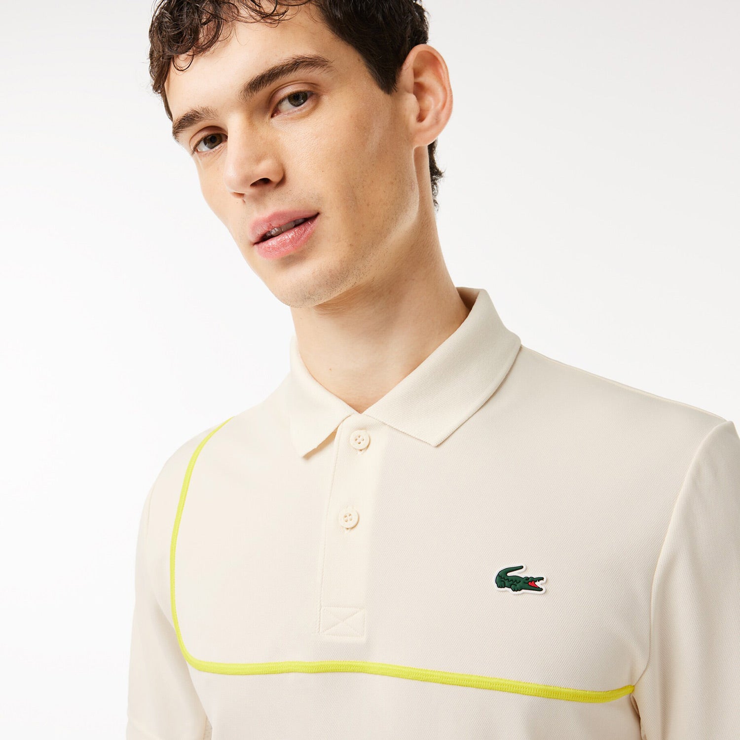 Lacoste Men's Ultra Dry Tennis Polo - Off-white | Tennis Only