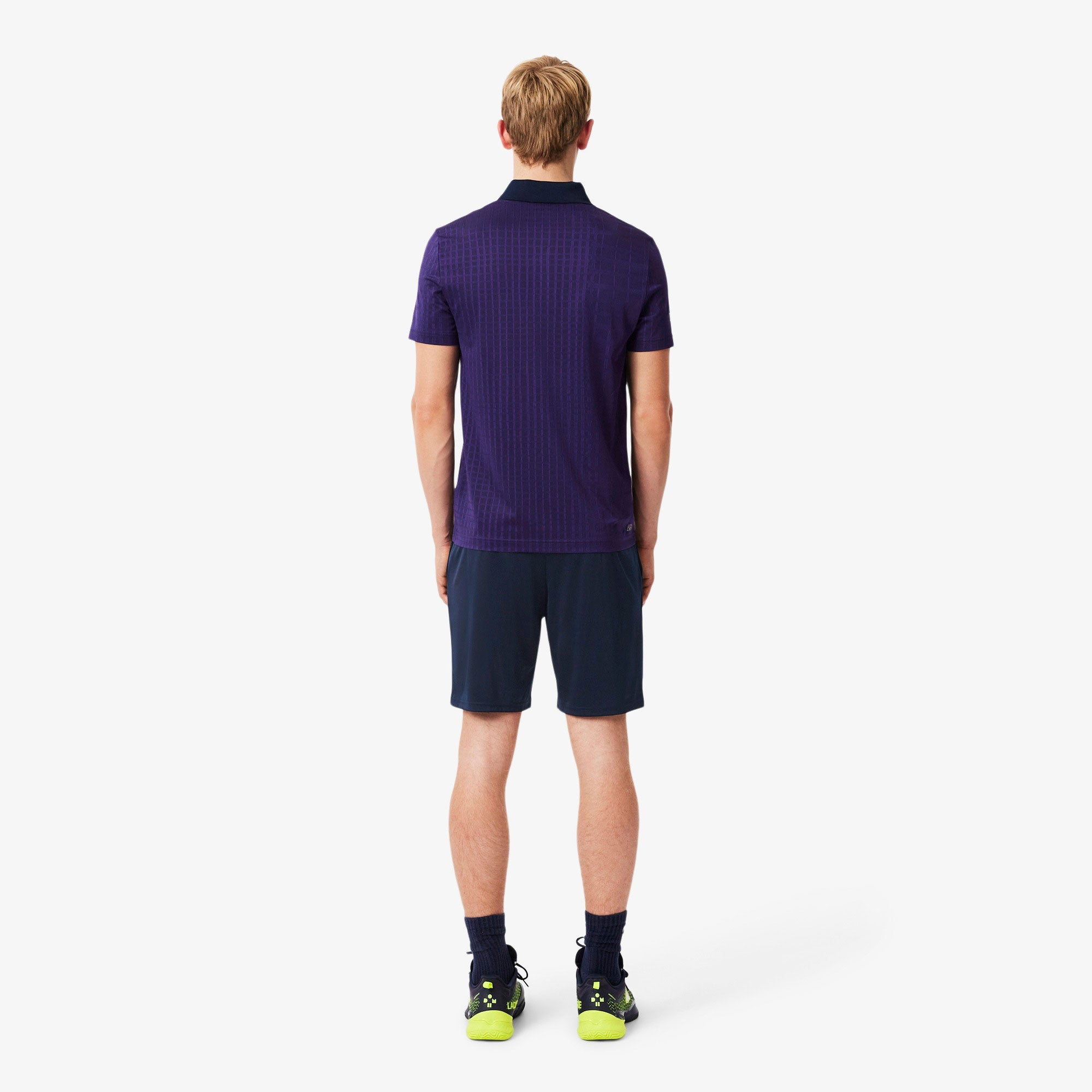 Lacoste Players Men's Mesh Ultra Dry 8-Inch Tennis Shorts - Dark Blue (2)