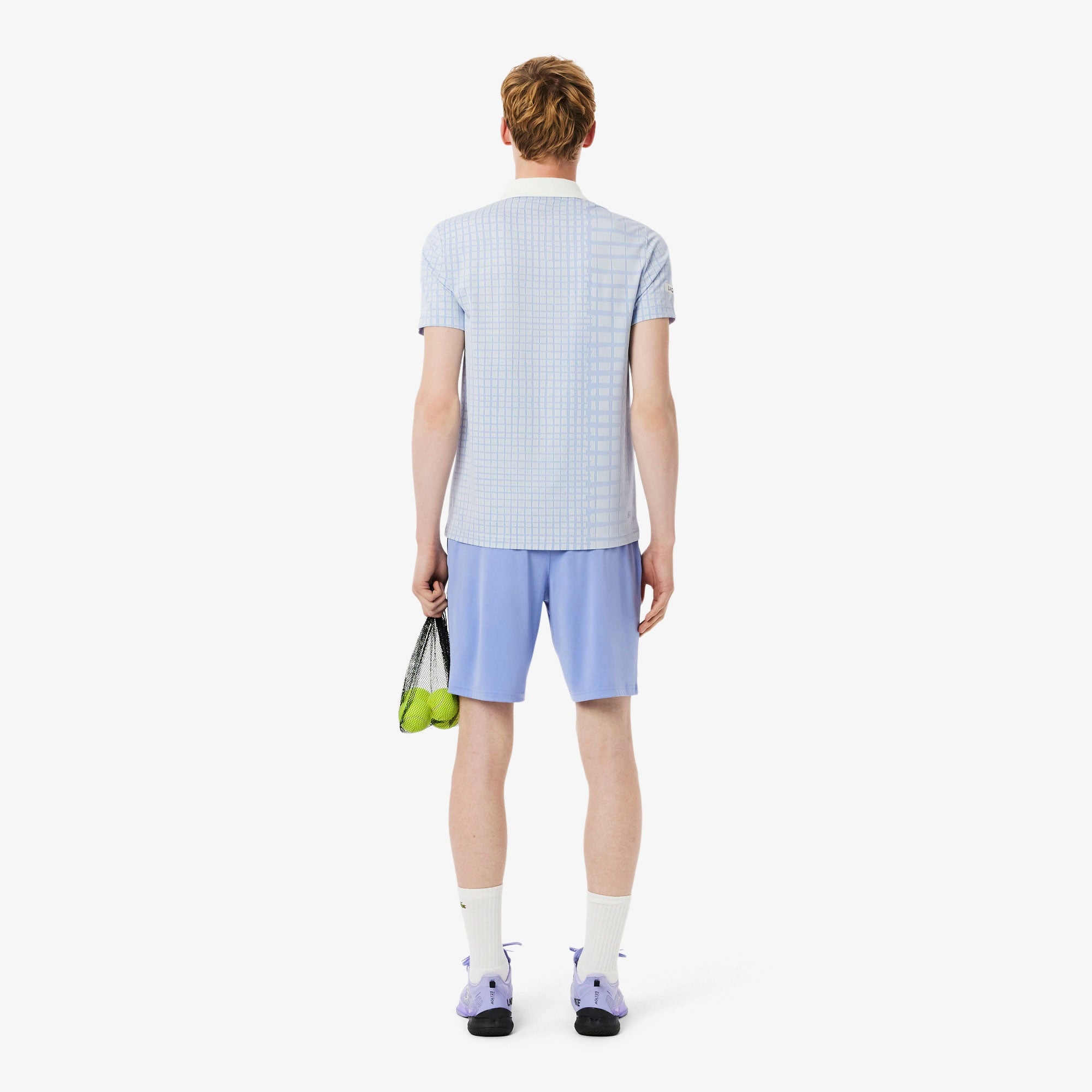 Lacoste Players Men's Mesh Ultra Dry 8-Inch Tennis Shorts - Purple (2)
