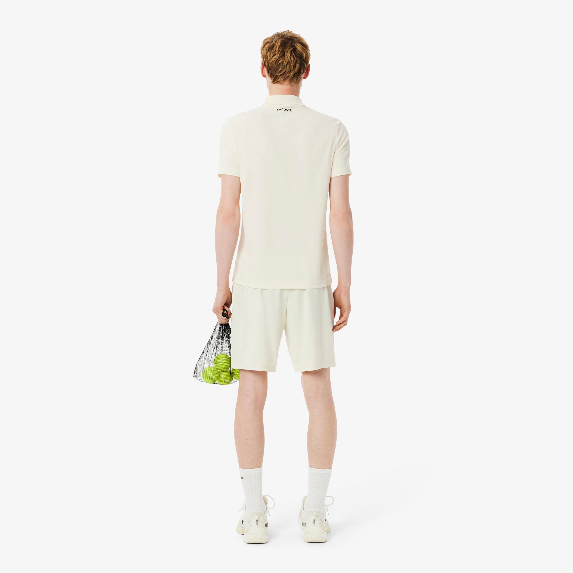 Lacoste Players Men's Mesh Ultra Dry 8-Inch Tennis Shorts - Off-white (2)