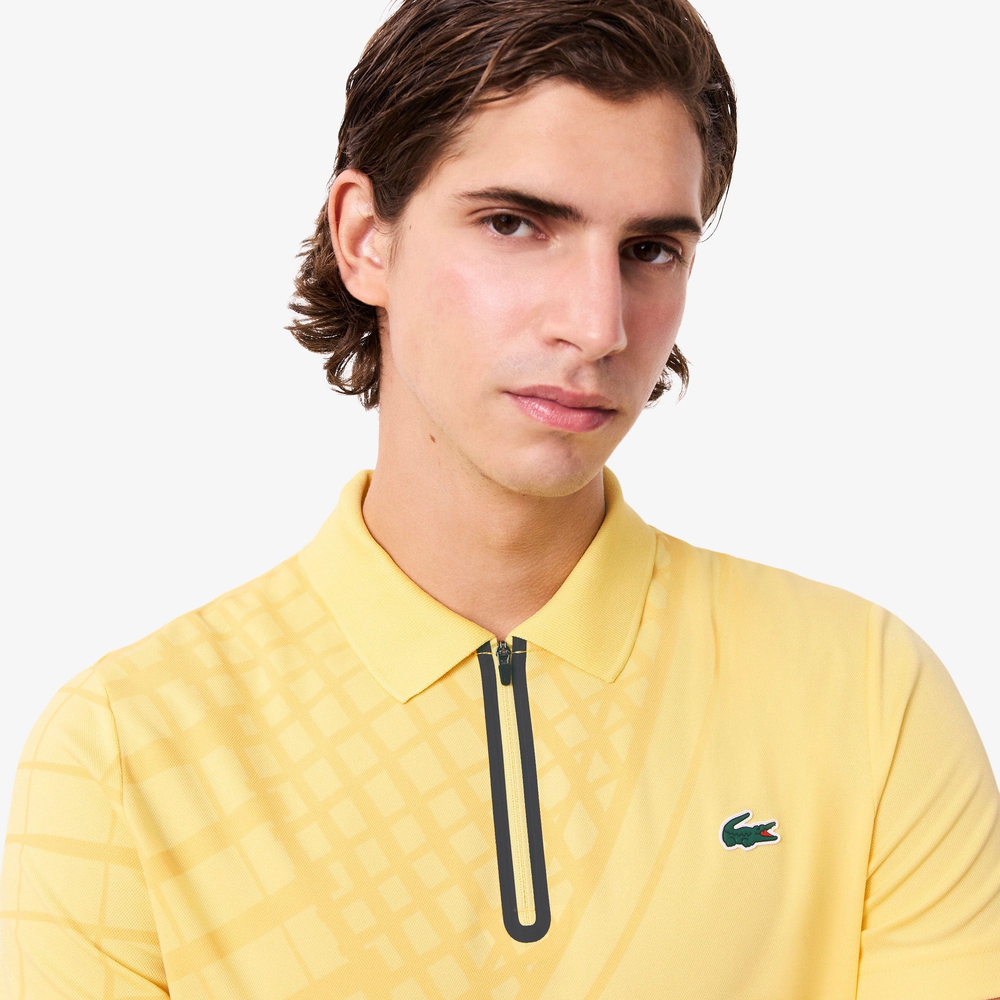 Lacoste Players Men's Ultra Dry Pique Tennis Polo - Yellow (3)