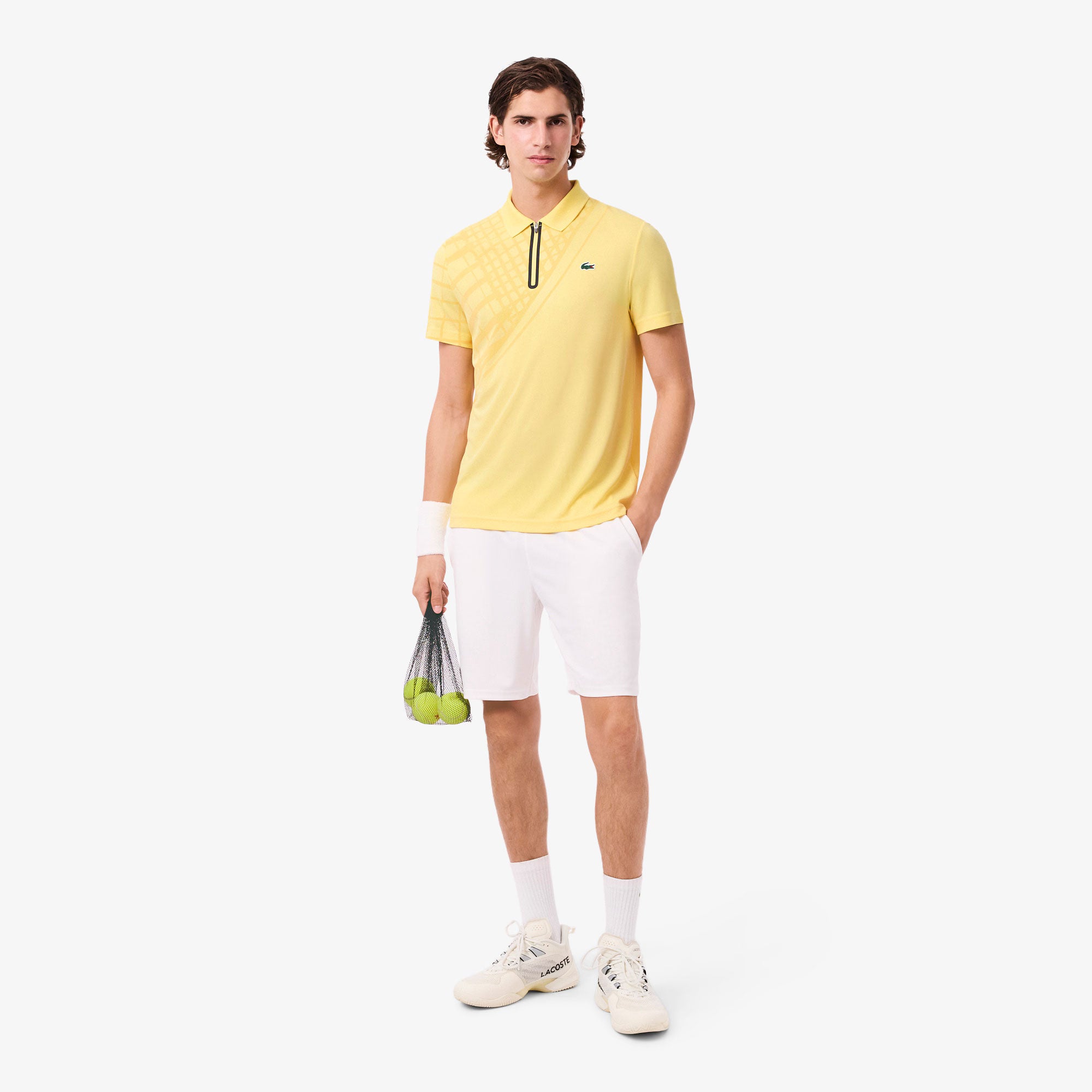 Lacoste Players Men's Ultra Dry Pique Tennis Polo - Yellow (4)
