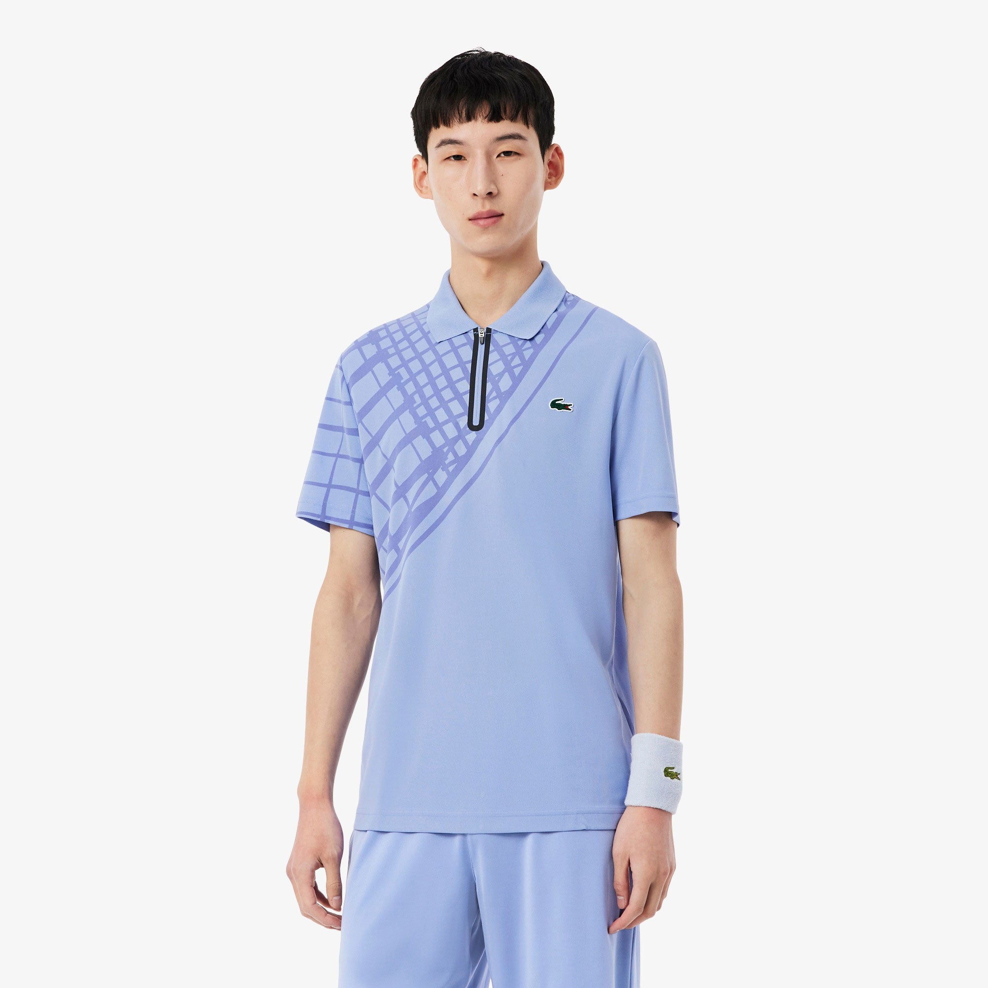 Lacoste Players Men's Ultra Dry Pique Tennis Polo - Purple (1)