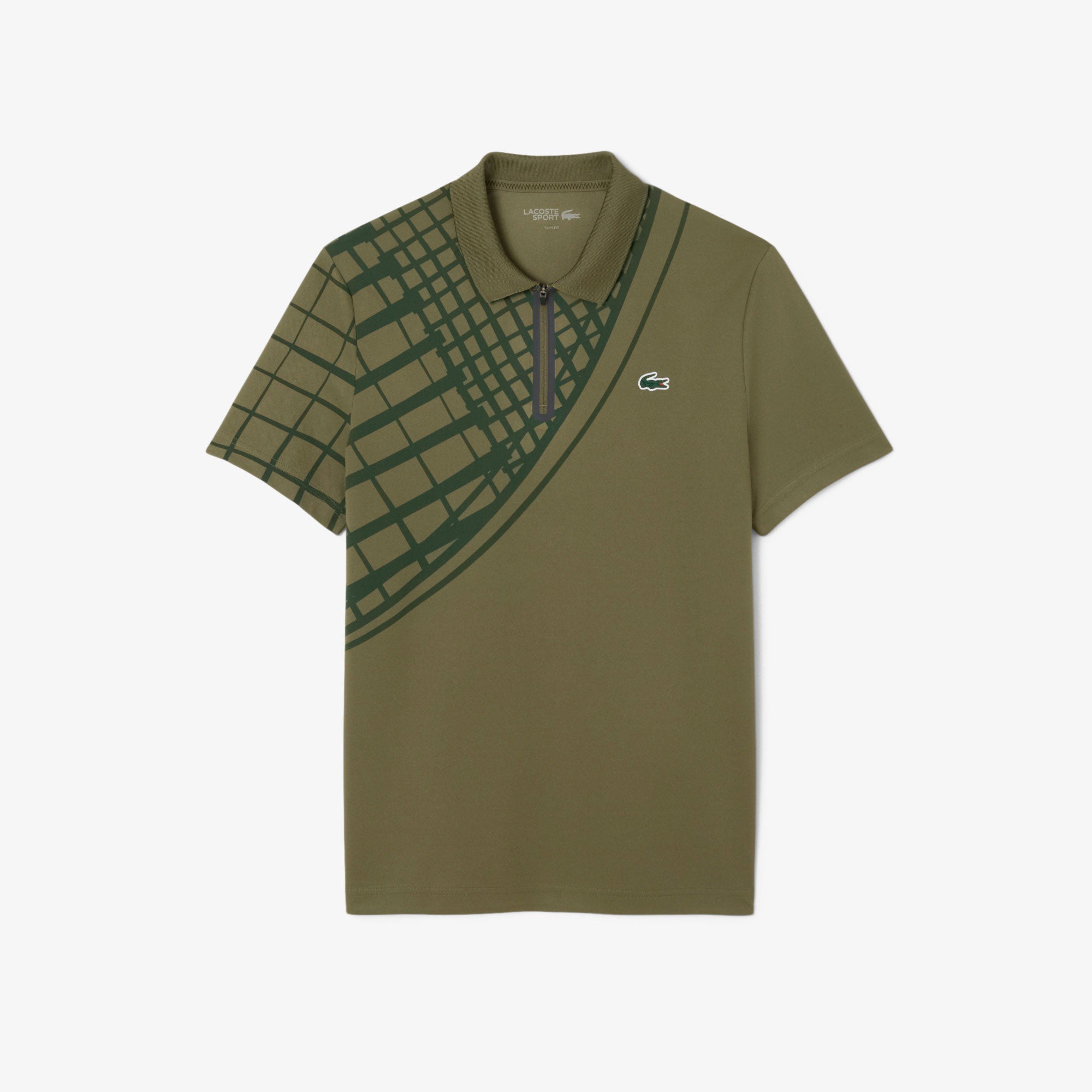 Lacoste Players Men's Ultra Dry Pique Tennis Polo - Green (1)