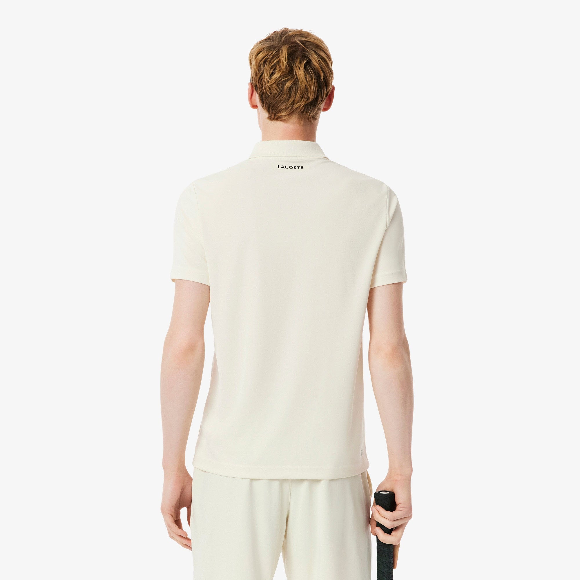 Lacoste Players Men's Ultra Dry Pique Tennis Polo - Off-white (2)