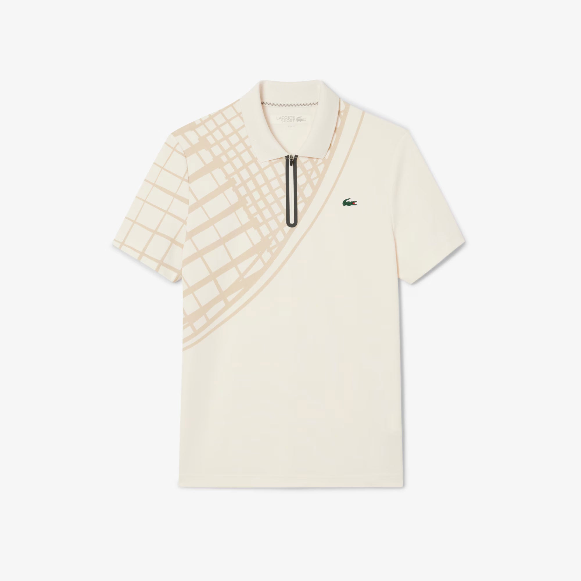 Lacoste Players Men's Ultra Dry Pique Tennis Polo - Off-white (5)