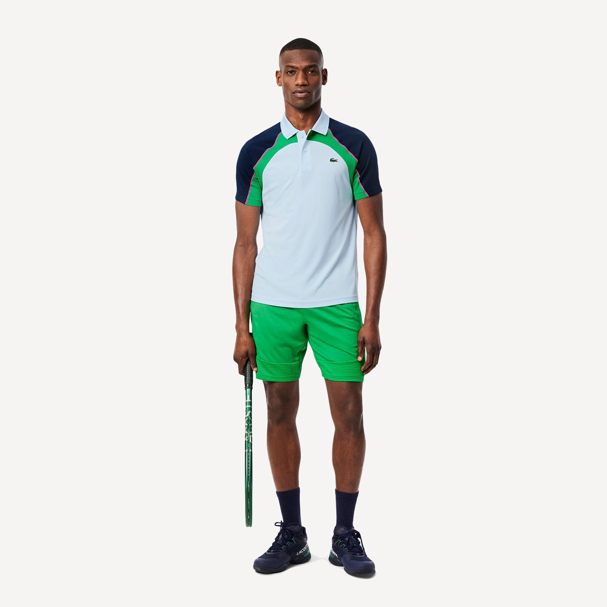 Lacoste Players Men's Ultra Dry Pique Tennis Polo - Blue (4)