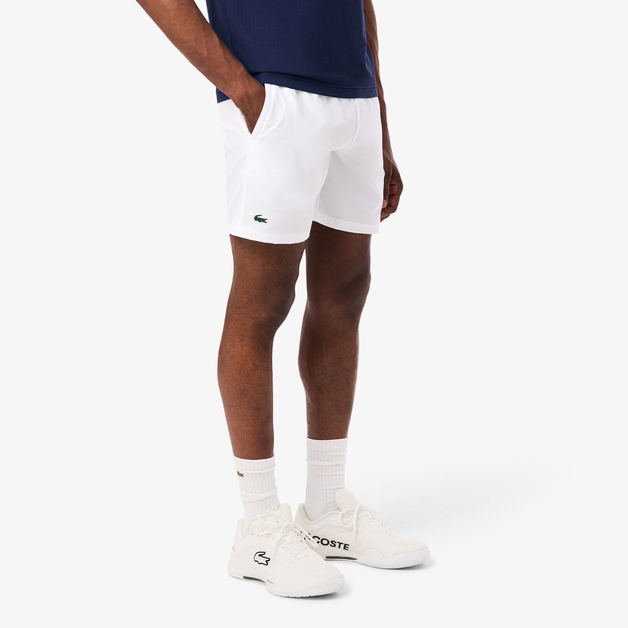 Lacoste Players Men's Ultra Dry Tennis Shorts - White (1)