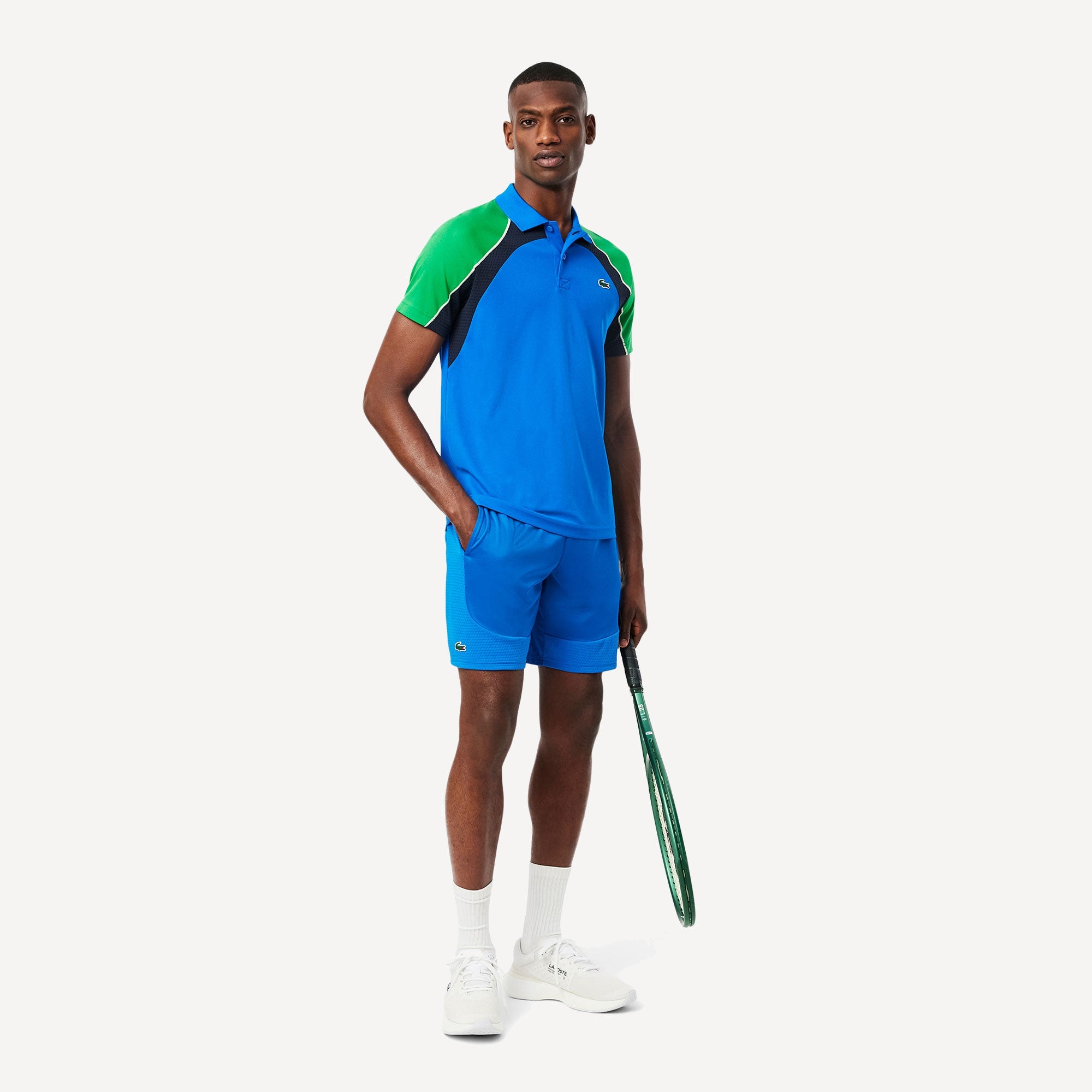 Lacoste Players Men's Ultra Dry Stretch Tennis Shorts - Blue (3)