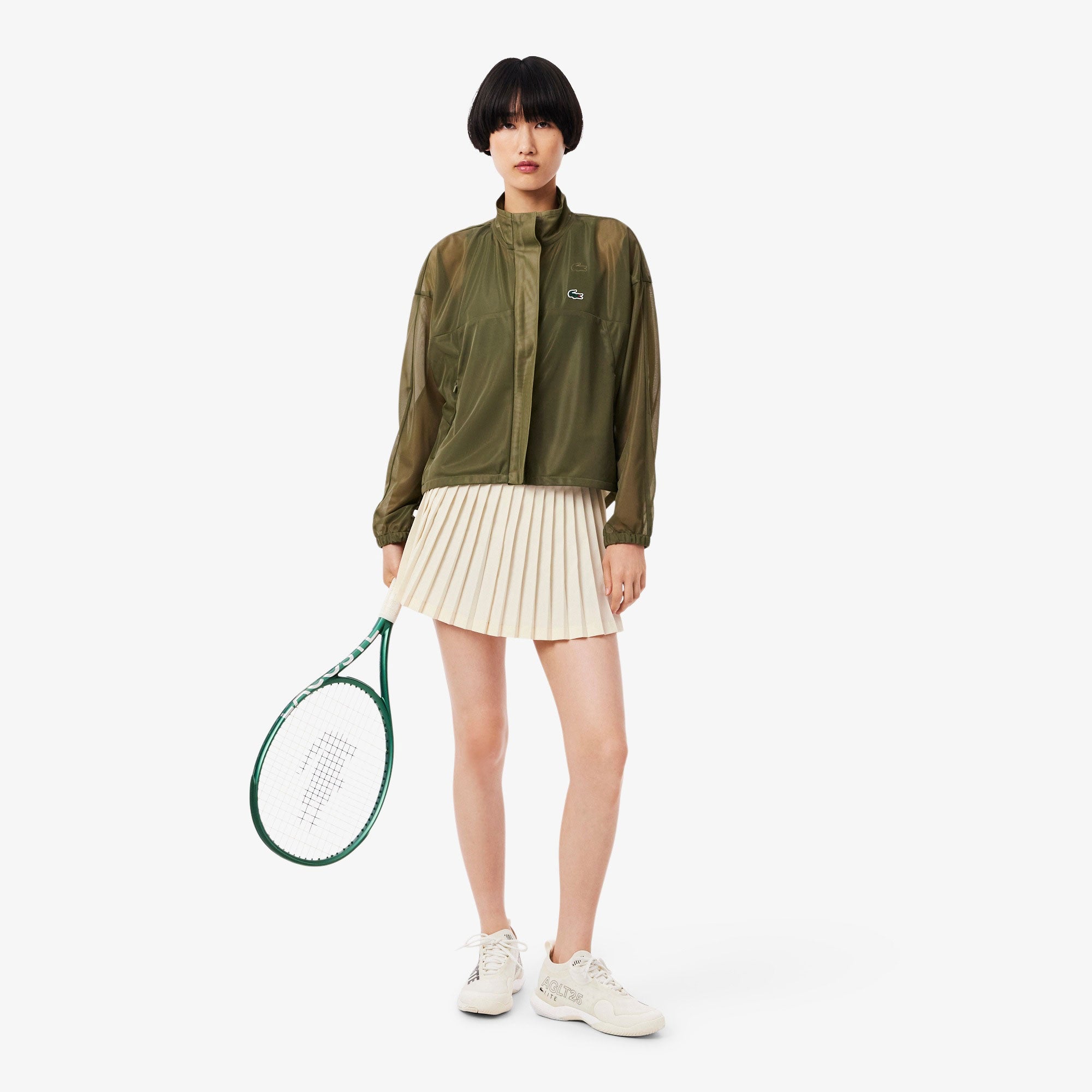 Lacoste Players Women's Ultra Dry Pleated Tennis Skirt - White (1)