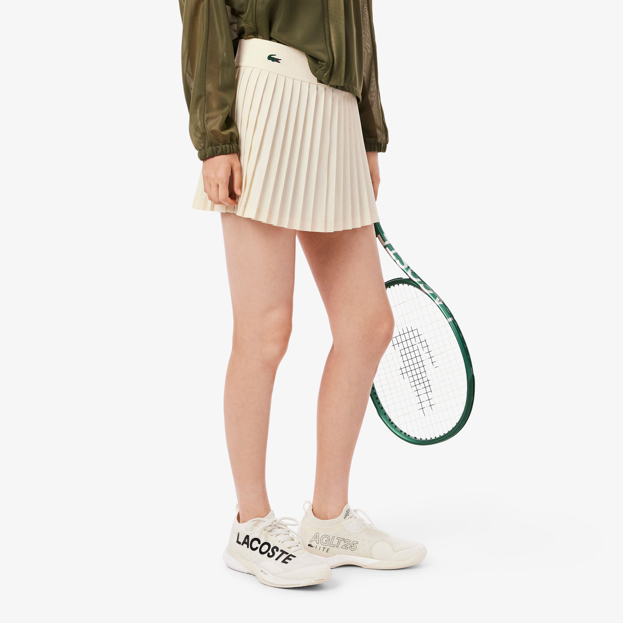 Lacoste Players Women's Ultra Dry Pleated Tennis Skirt - White (2)
