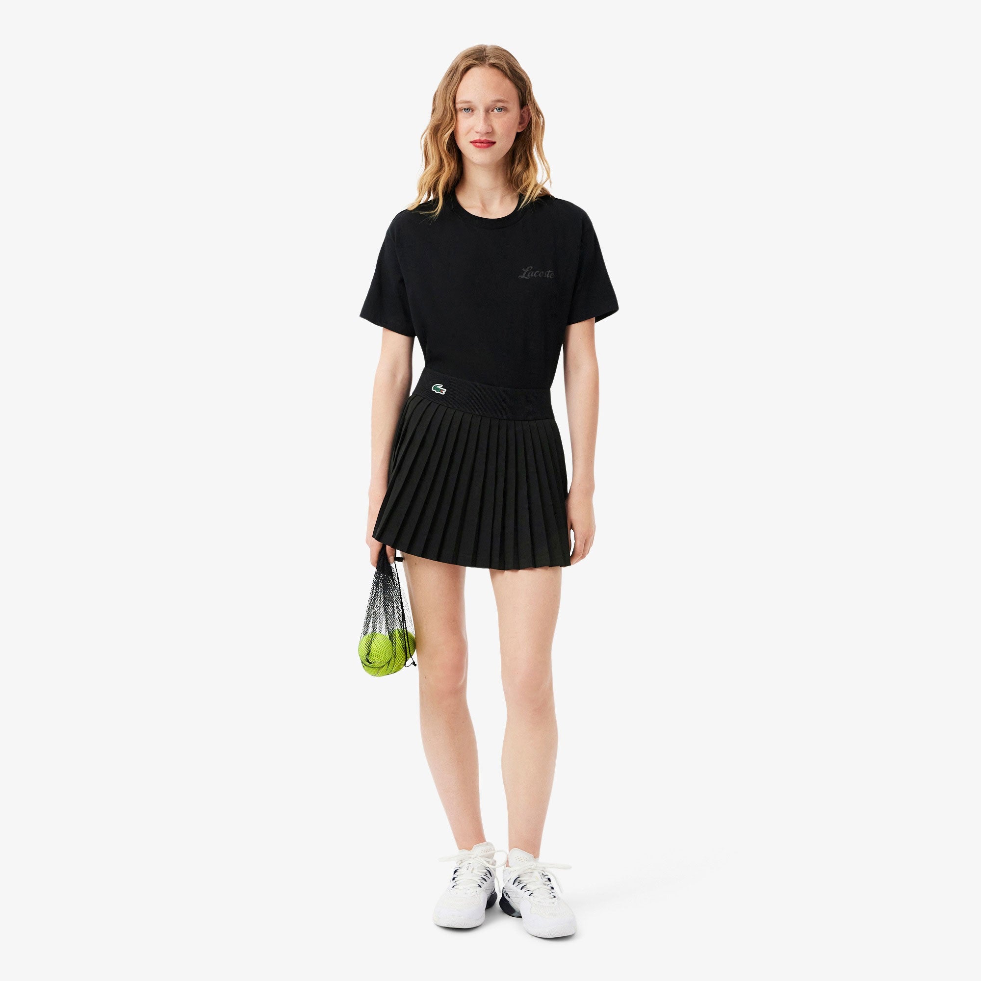 Lacoste Players Women's Ultra Dry Pleated Tennis Skirt - Black (1)