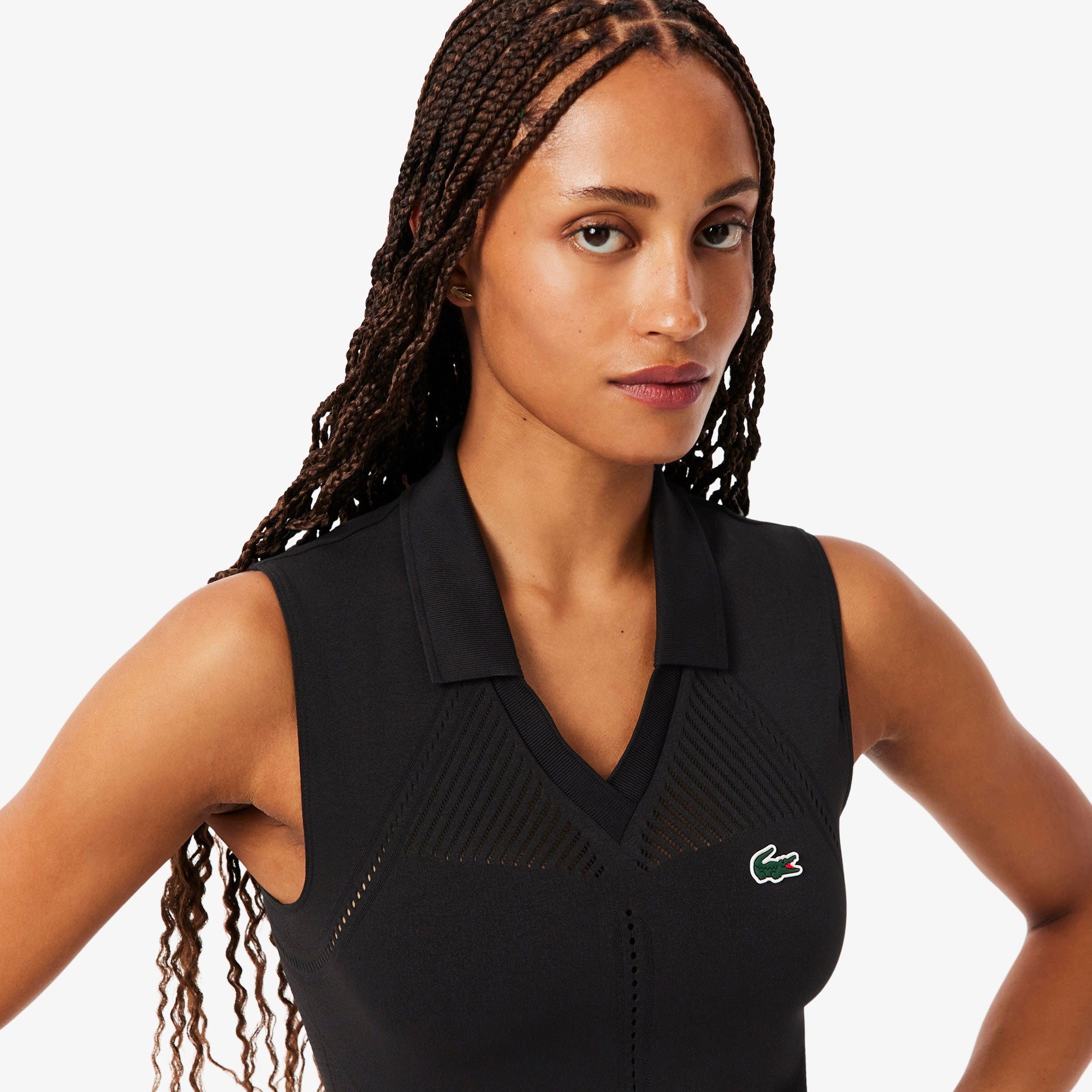 Lacoste Players Women's Ultra Dry Seamless Tennis Tank Top - Black (4)