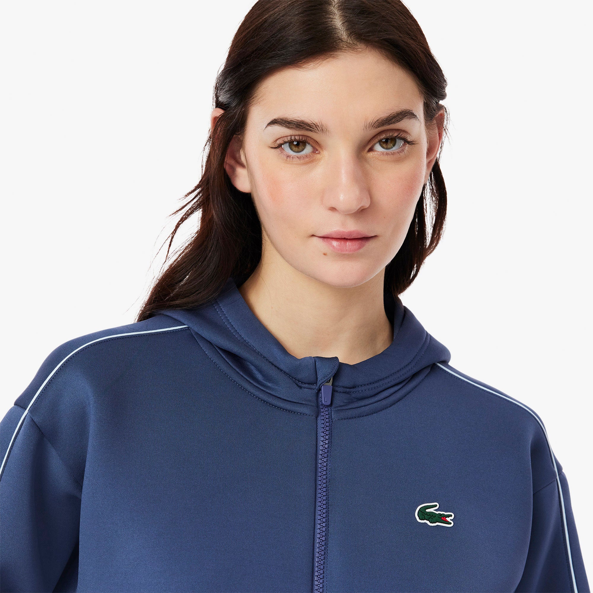 Lacoste Women's Ultra Dry Stretch Tennis Hood Jacket - Purple (3)
