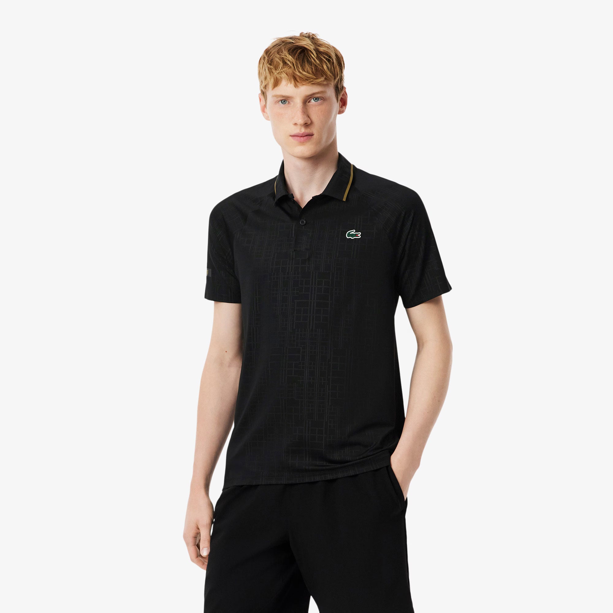Lacoste x Novak Djokovic Men's On-Court Seamless Tennis Polo - Black (1)
