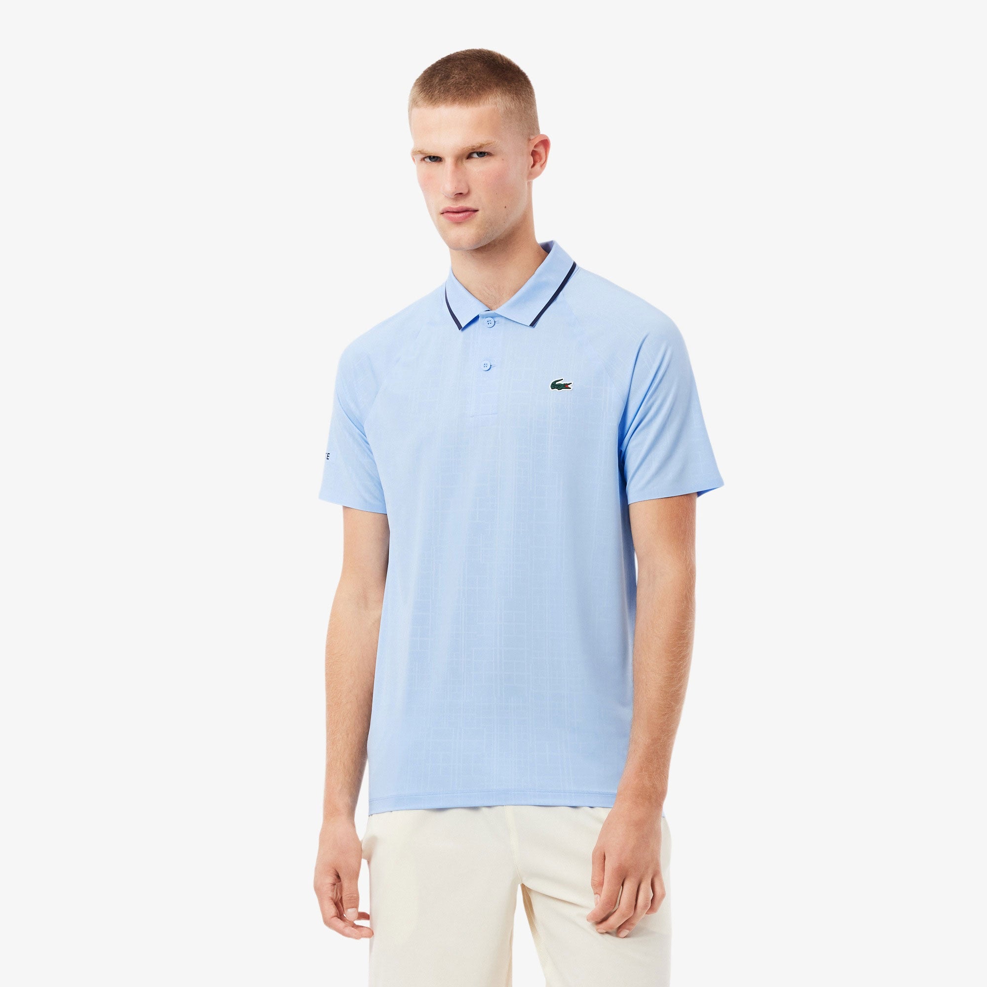 Lacoste x Novak Djokovic Men's On-Court Seamless Tennis Polo - Blue (1)
