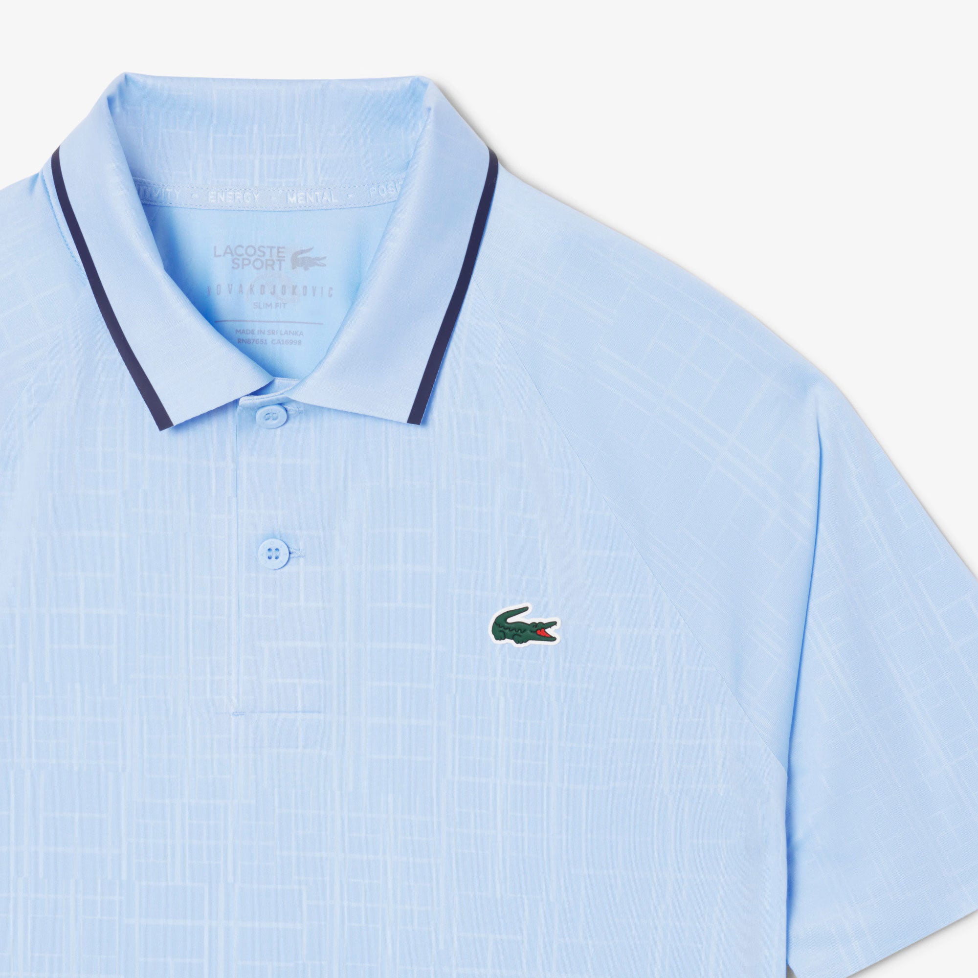 Lacoste x Novak Djokovic Men's On-Court Seamless Tennis Polo - Blue (6)