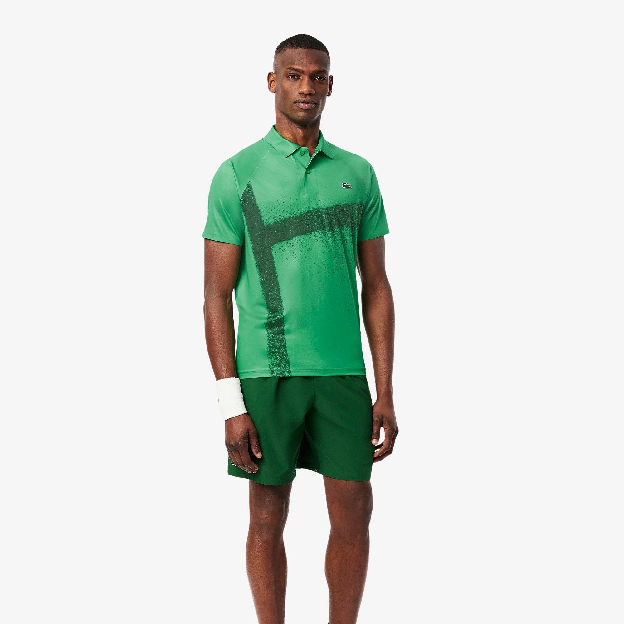 Lacoste x Novak Djokovic Men's On Court Ultra Dry Tennis Polo - Green (4)