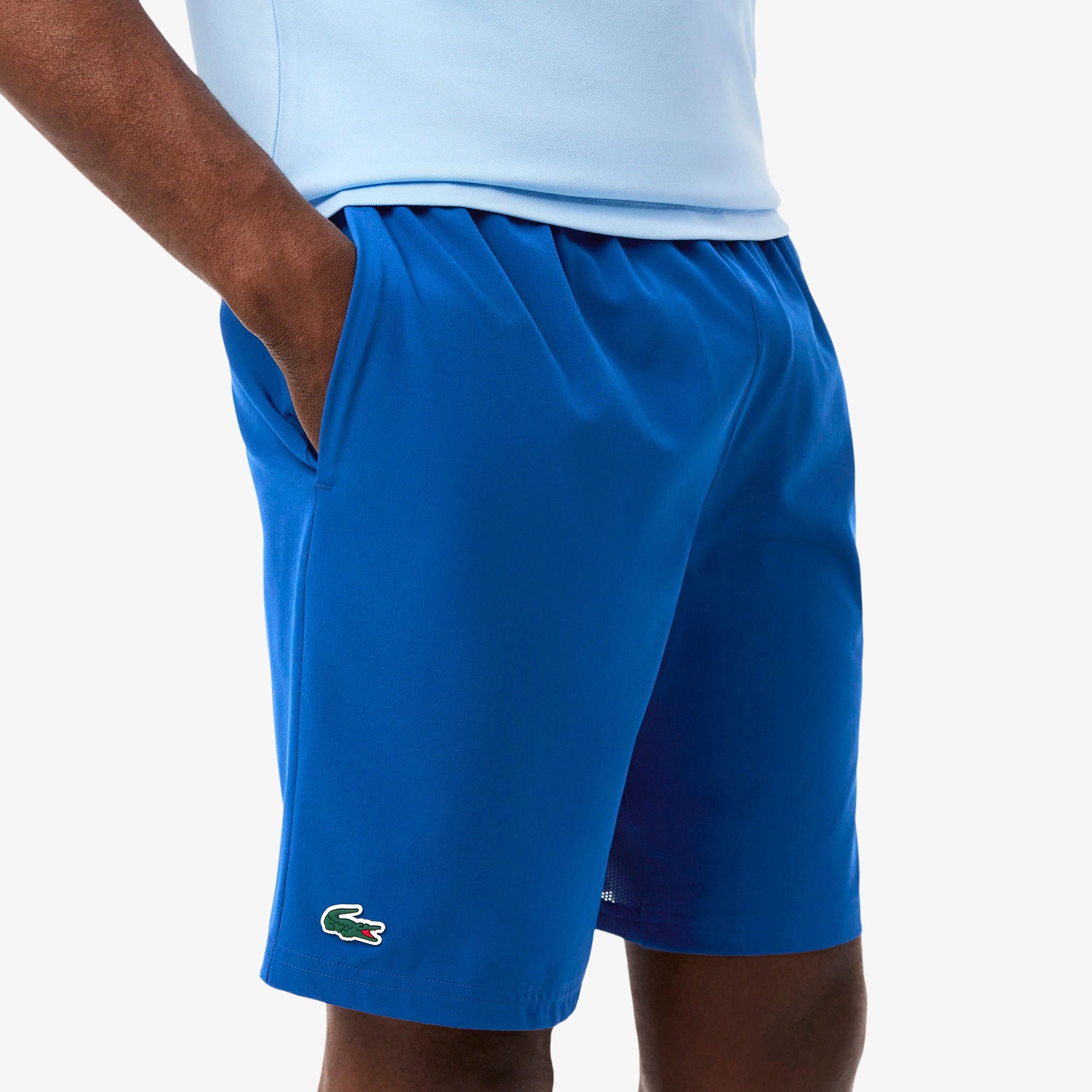 Lacoste x Novak Djokovic Men's Technical Woven 8-Inch Tennis Shorts - Blue (1)