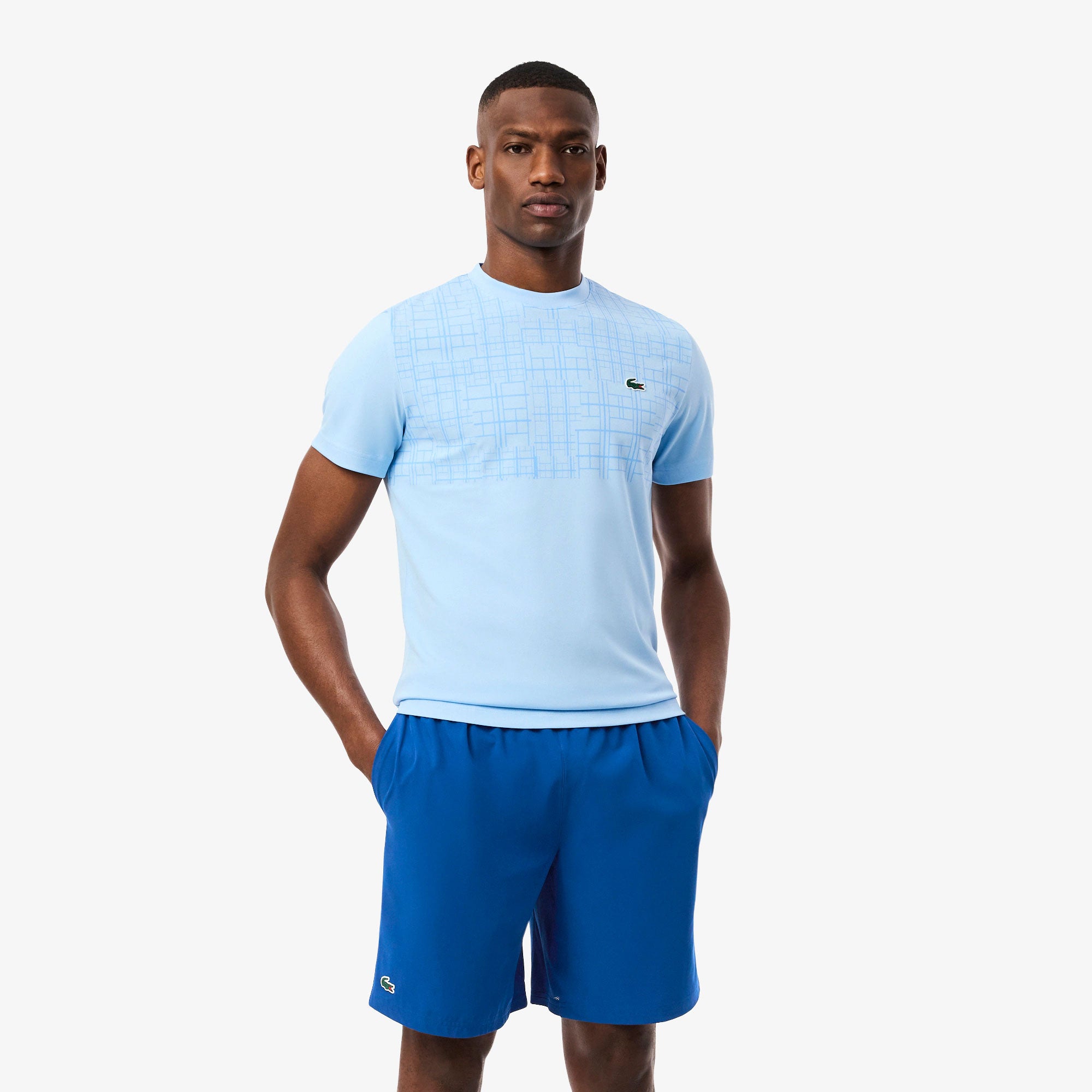 Lacoste x Novak Djokovic Men's Technical Woven 8-Inch Tennis Shorts - Blue (3)