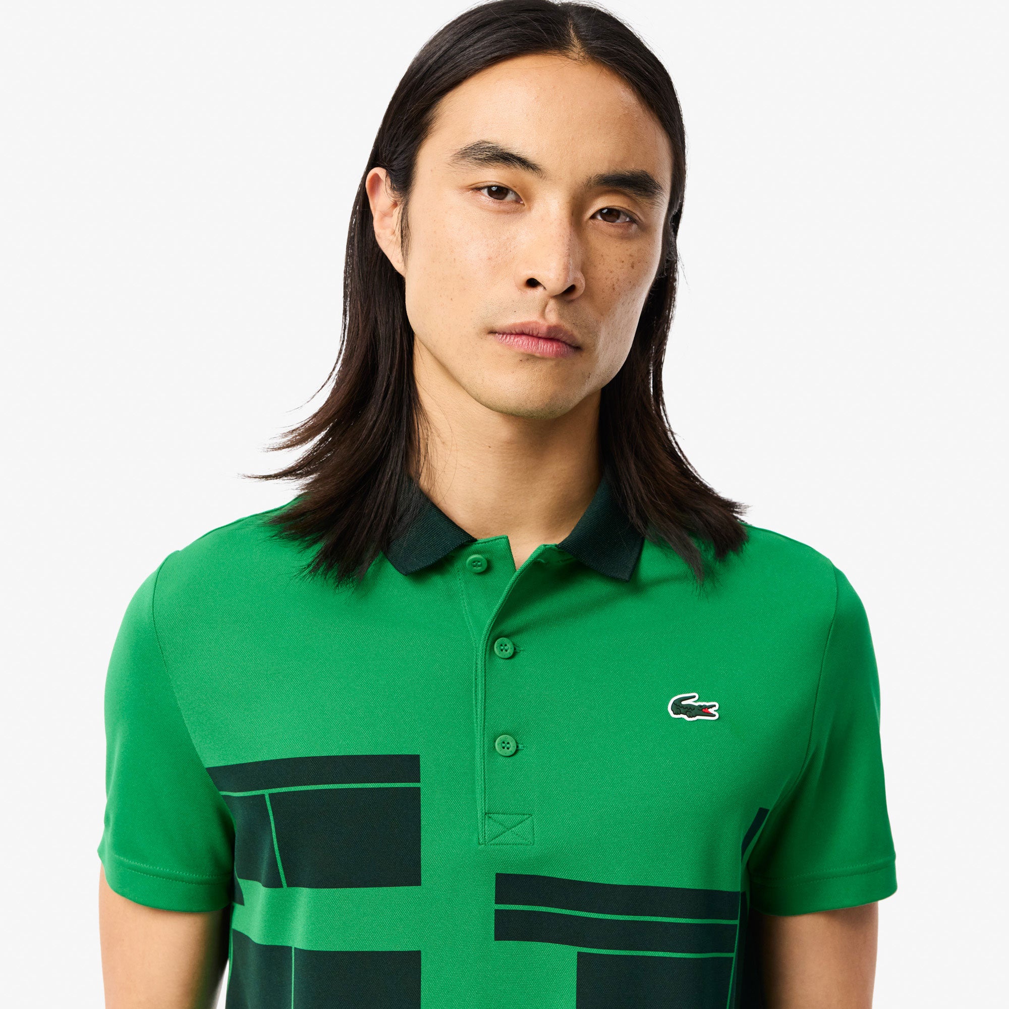 LACOSTE Golficickers Polo shirt グリーン Lacoste x Novak Djokovic Men's Tennis Polo - Green | Tennis Only