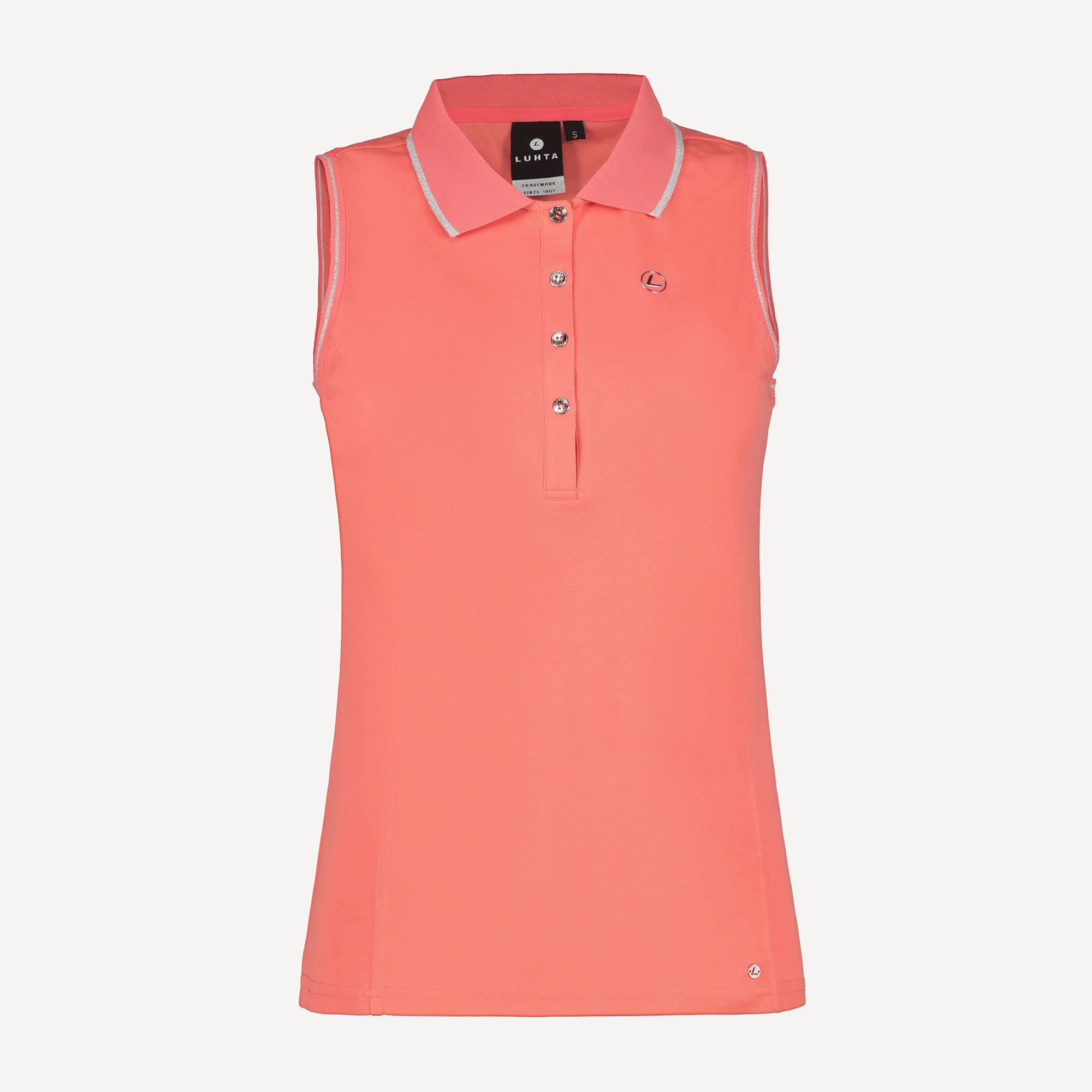 Luhta Kivisaari Women's Sleeveless Tennis Polo - Coral (1)