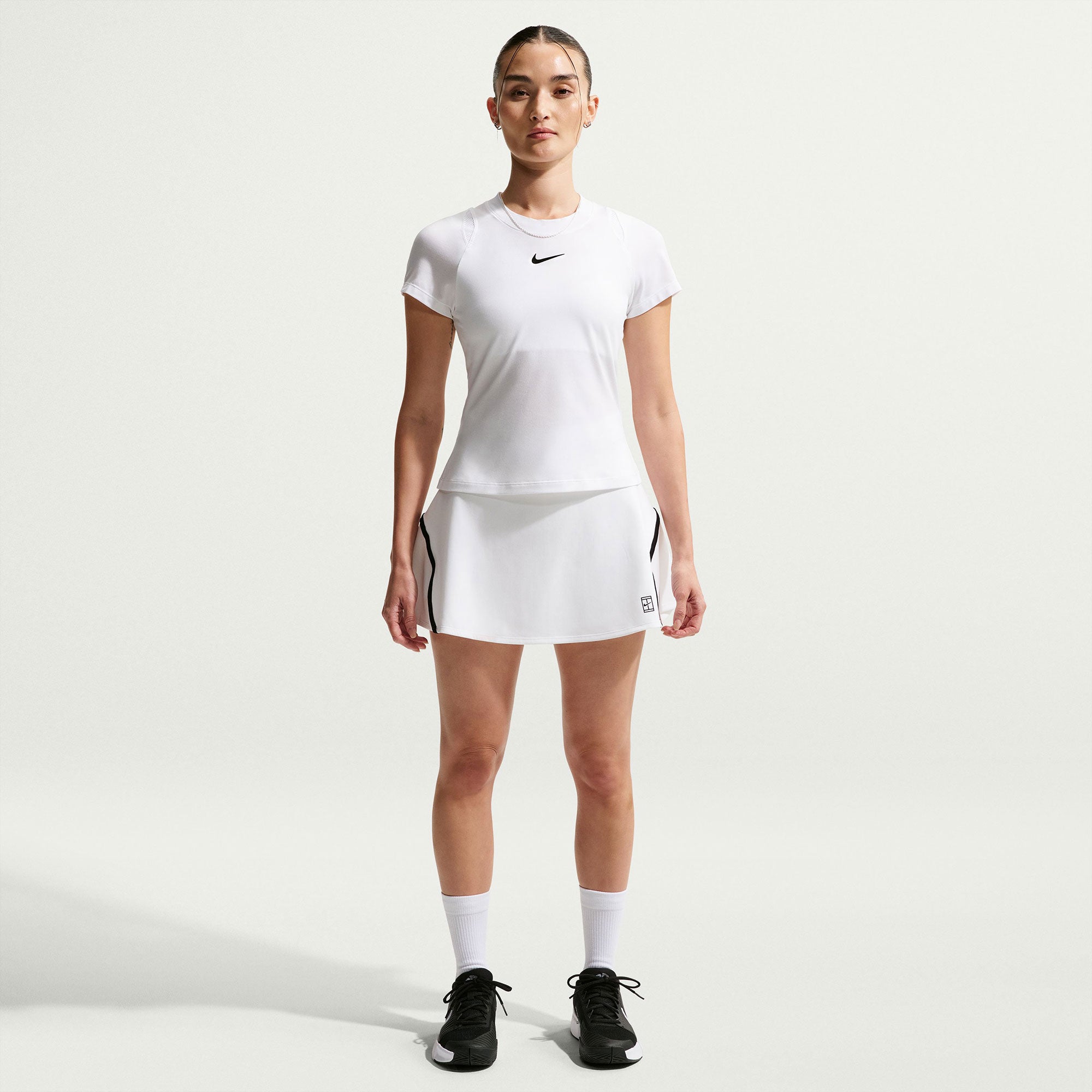Nike Advantage Women's Dri-FIT High-Waisted Tennis Skirt - White (1)