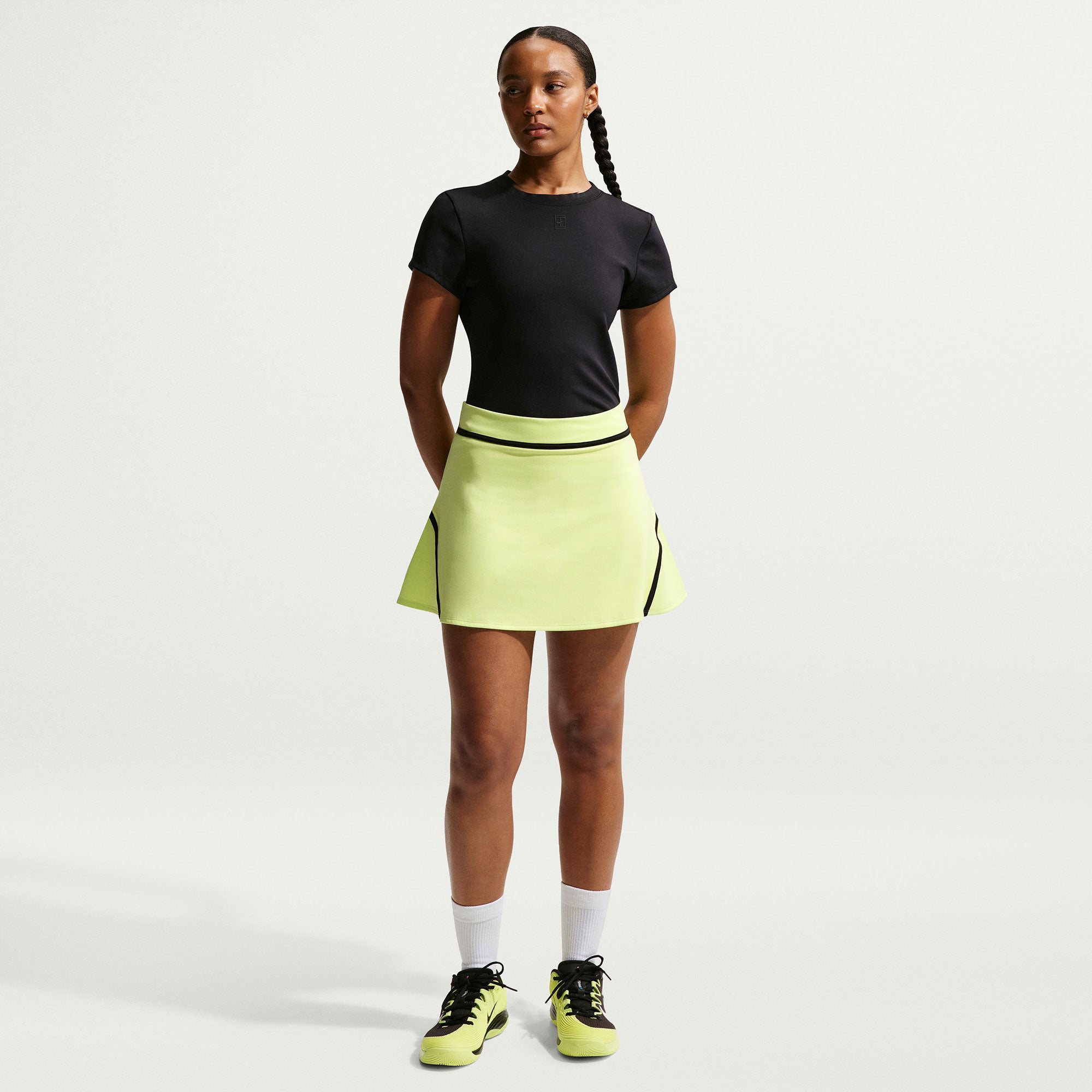 Nike Advantage Women's Dri-FIT High-Waisted Tennis Skirt - Yellow (1)