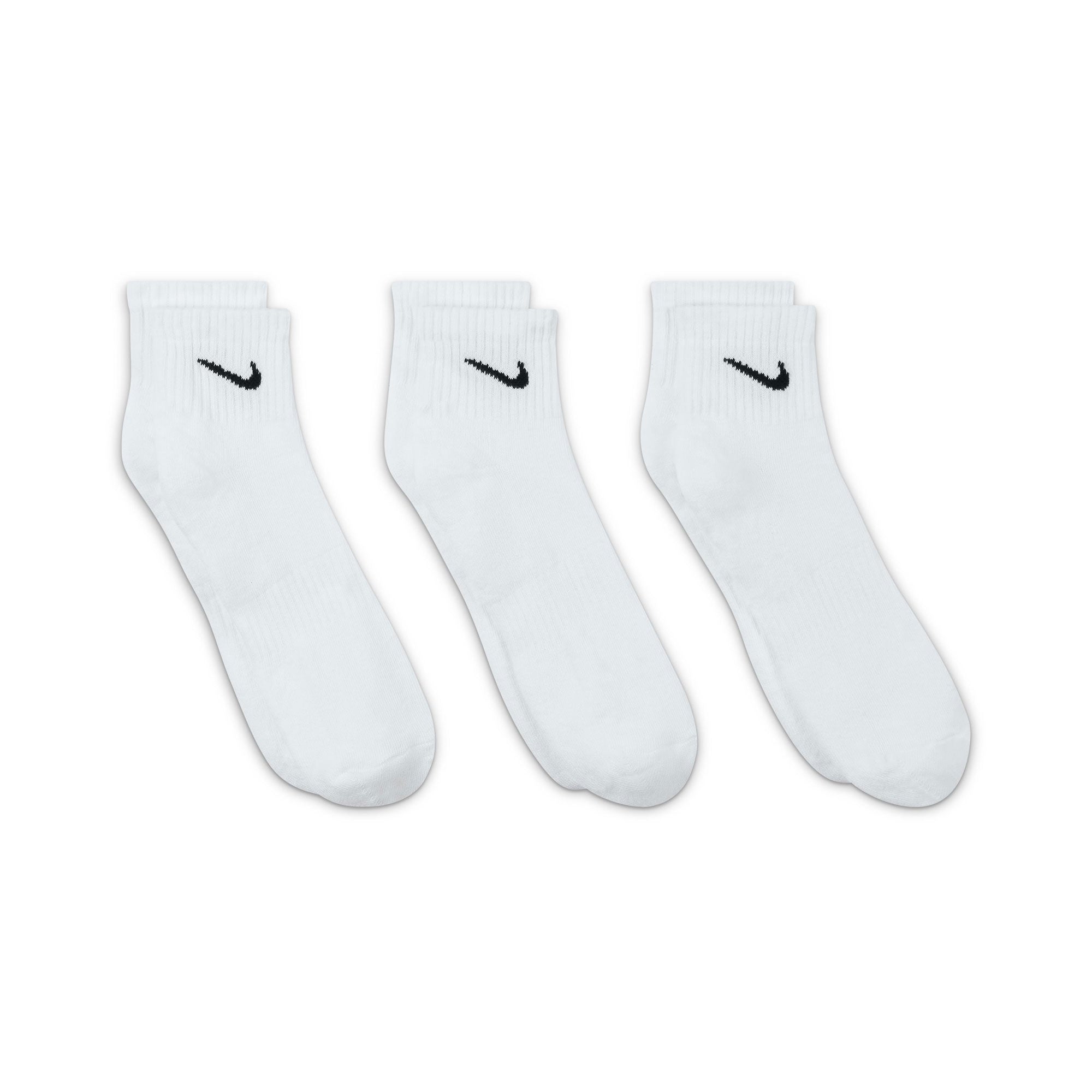 Nike Cushioned Dri-FIT Training Ankle Socks 3 Pair - White (4)