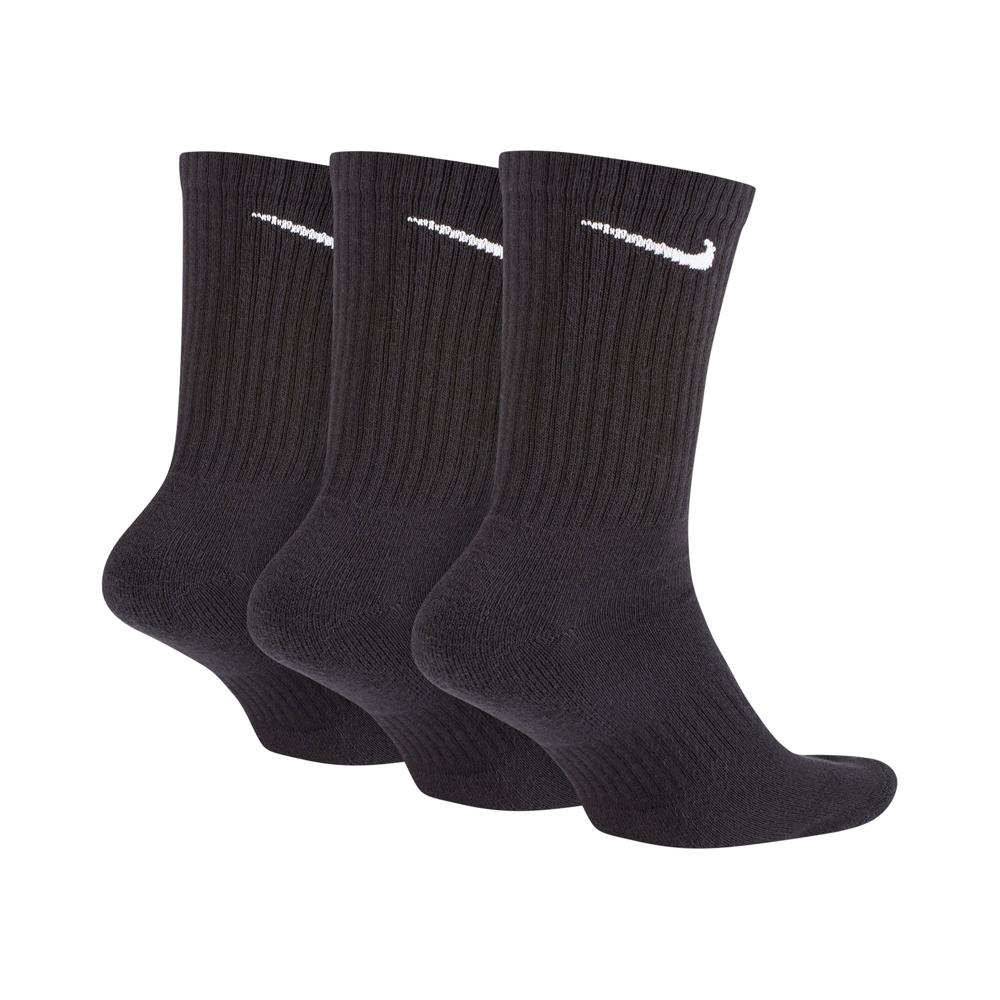 Nike Cushioned Dri-FIT Training Crew Socks 3 Pair - Black (2)