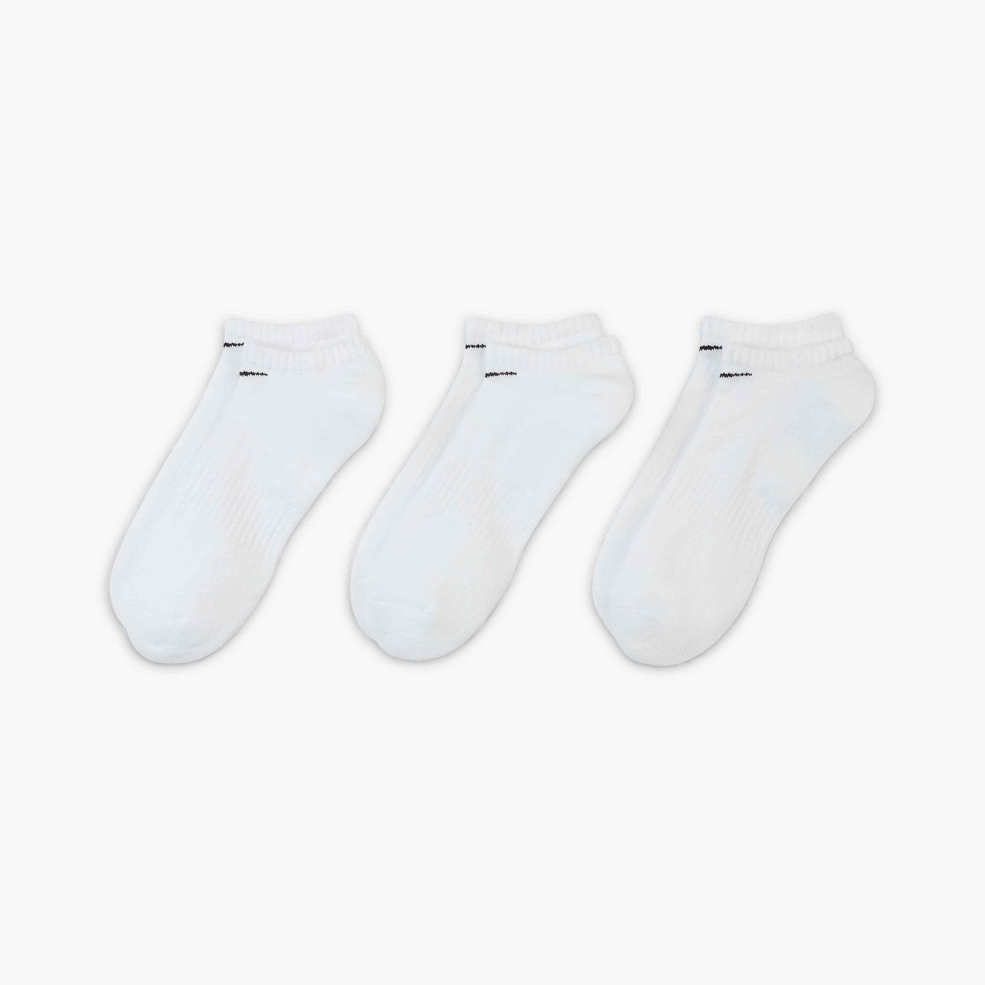 Nike Cushioned Dri-FIT Training No-Show Socks (3 Pair) - White (3)