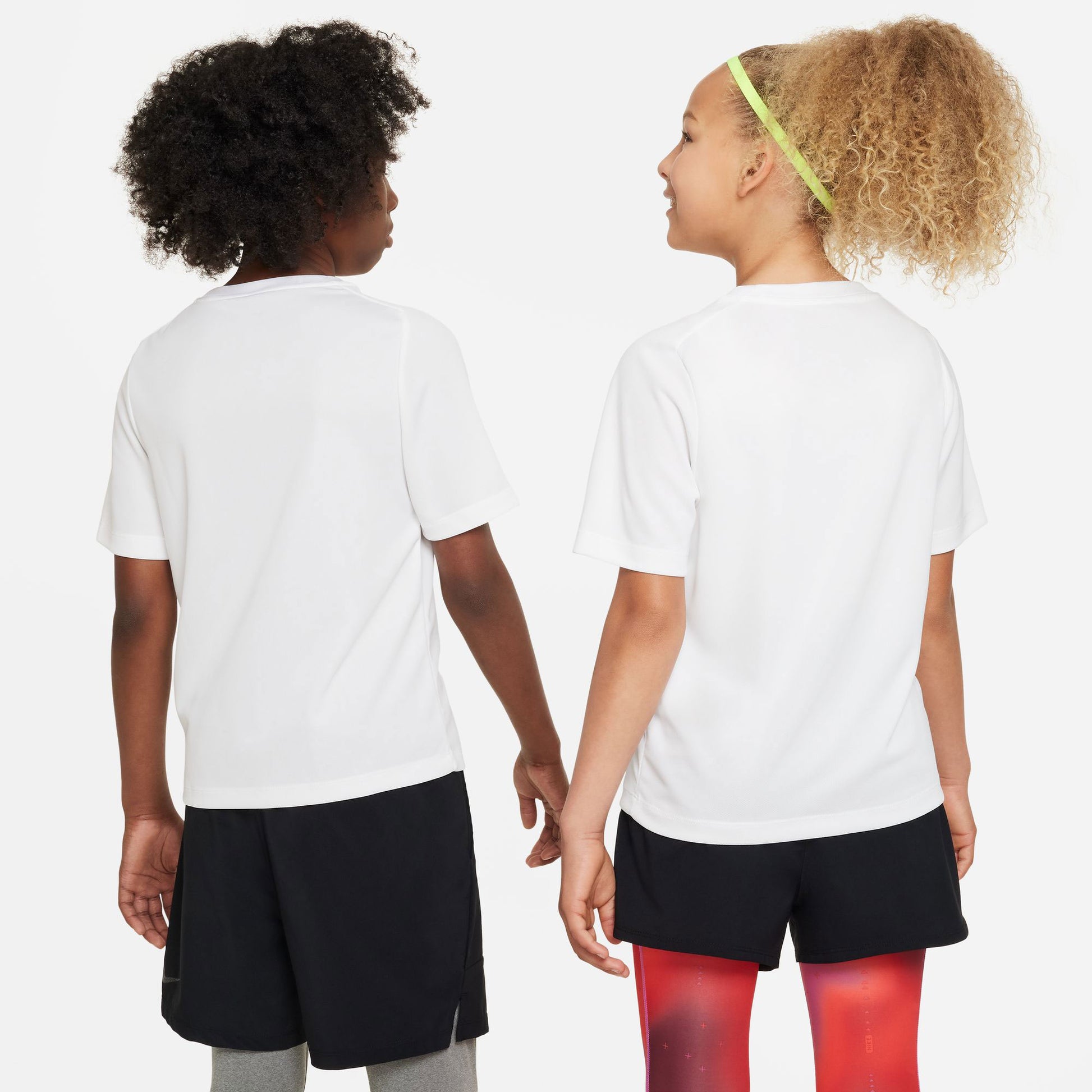 Nike Dri-FIT Multi Boys' Short Sleeve Shirt White (2)