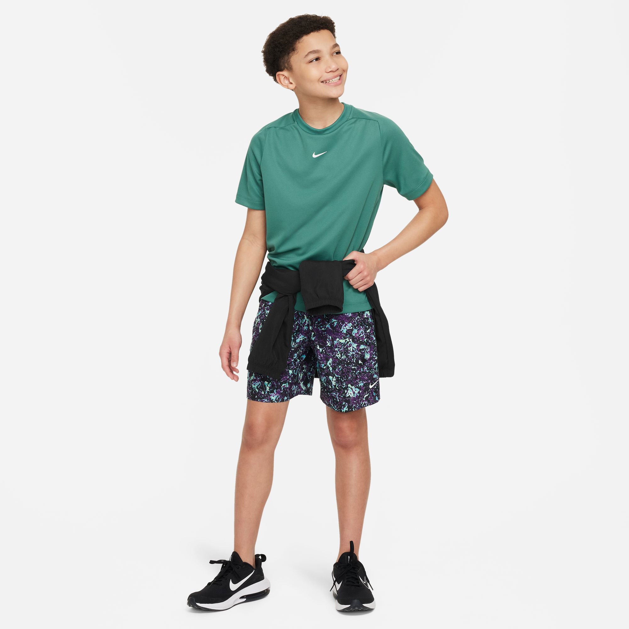 Nike Dri-FIT Multi Boys' Short Sleeve Shirt - Green (4)