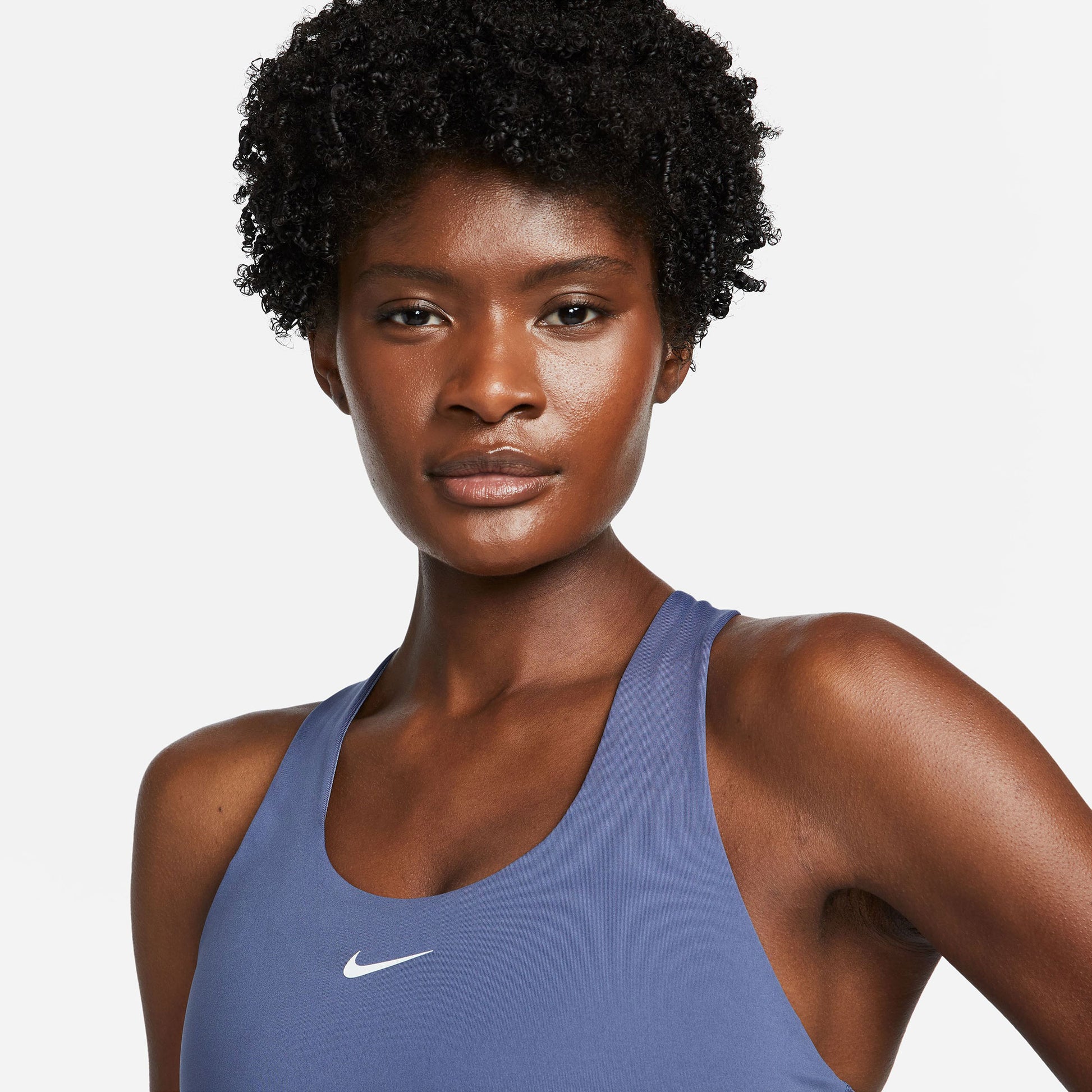 Nike Dri-FIT Swoosh Women's Bra Tank Blue (3)
