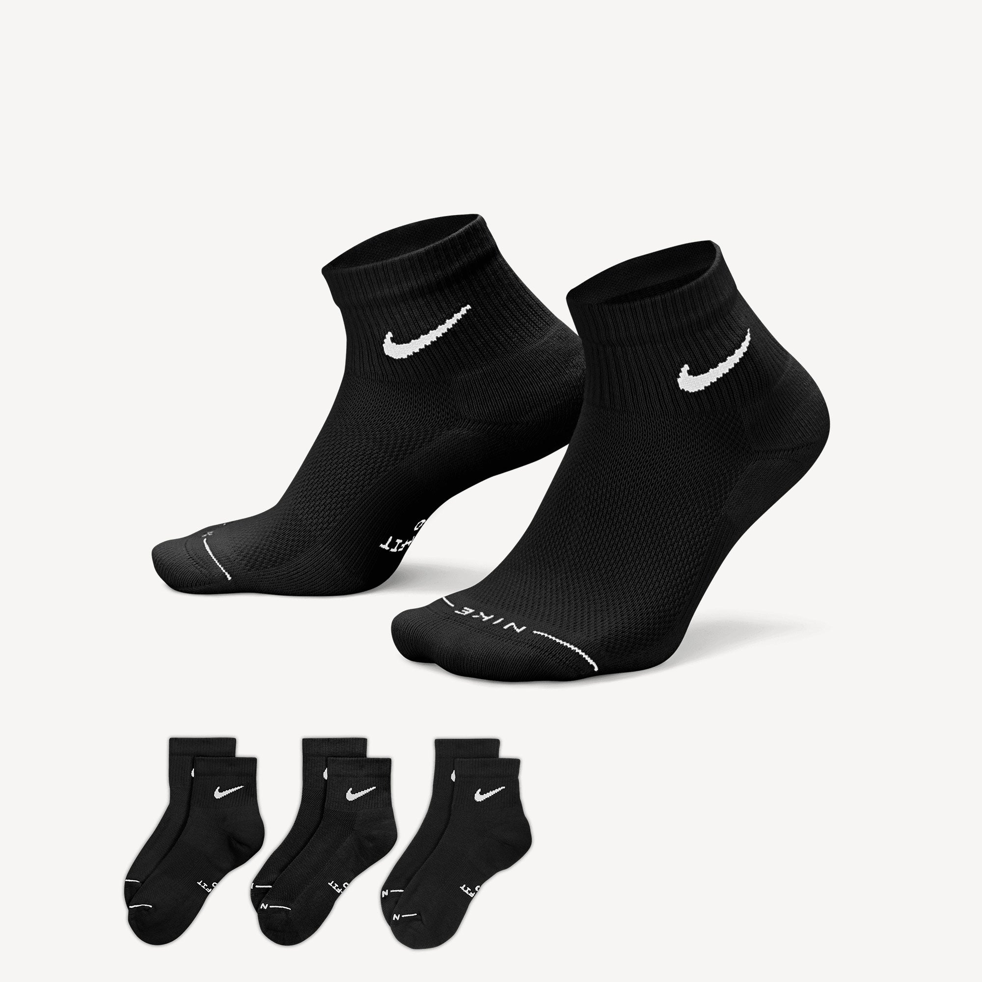 Nike Everyday Elevated Ankle Socks - Black (1)